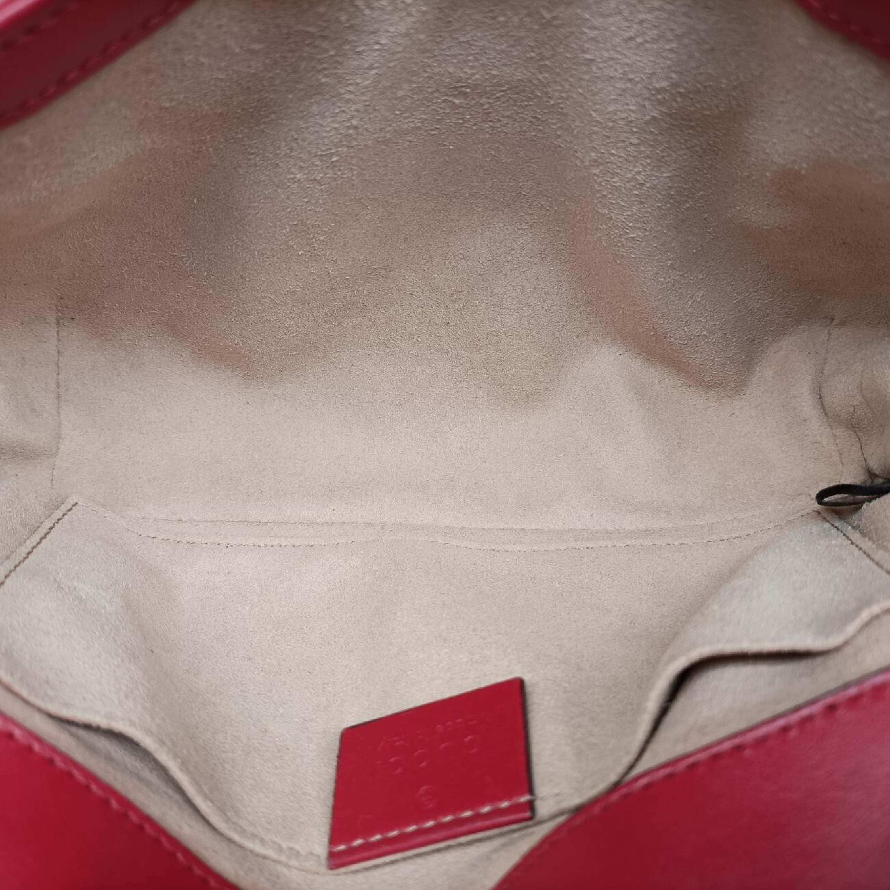 GG Marmont Red Leather Shoulder Bag 446744 F031913403 — view 6