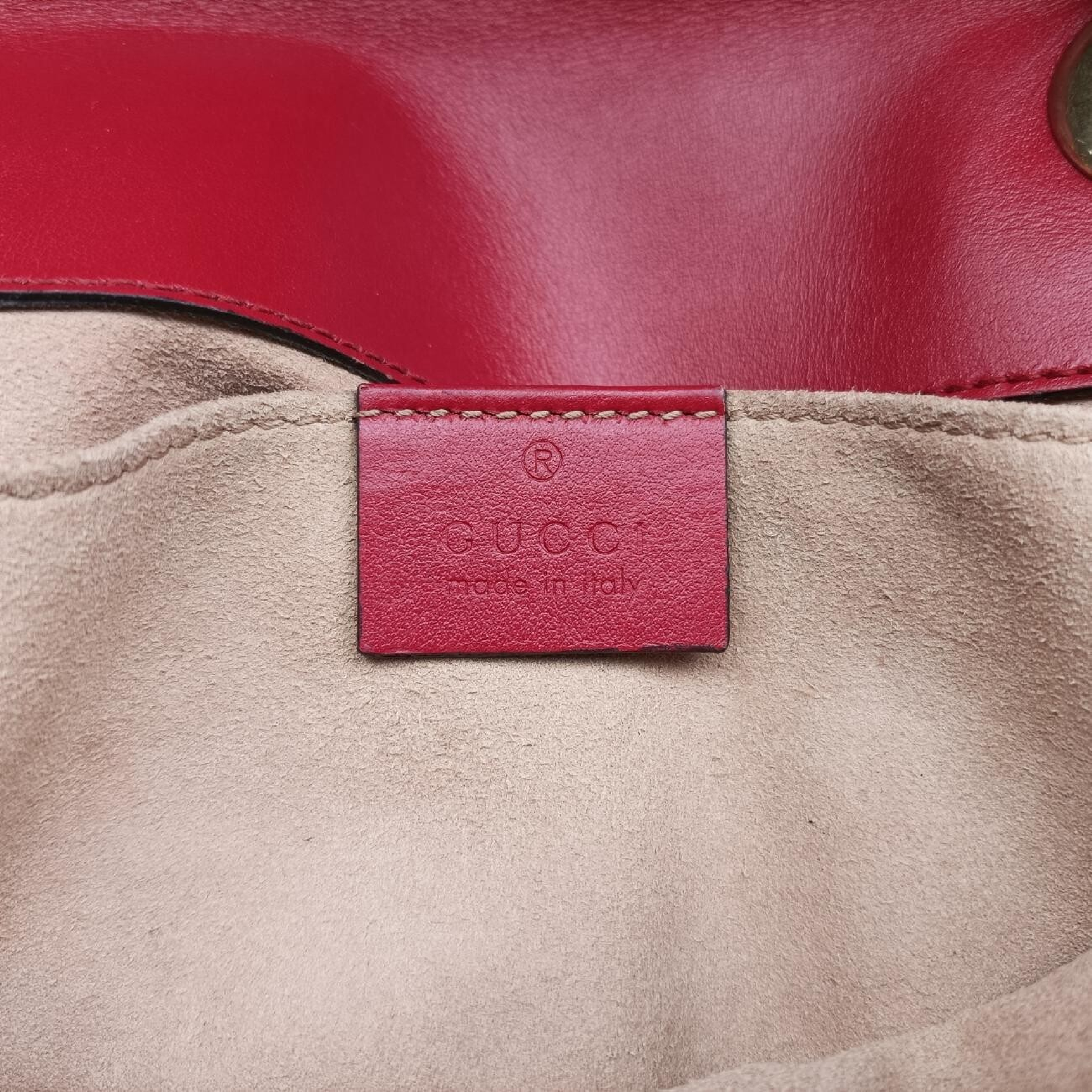 GG Marmont Red Leather Shoulder Bag 446744 F031913403 — view 7
