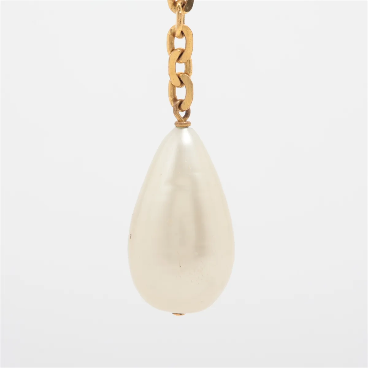 01A Necklace, GP x Faux Pearl, Gold, — view 2