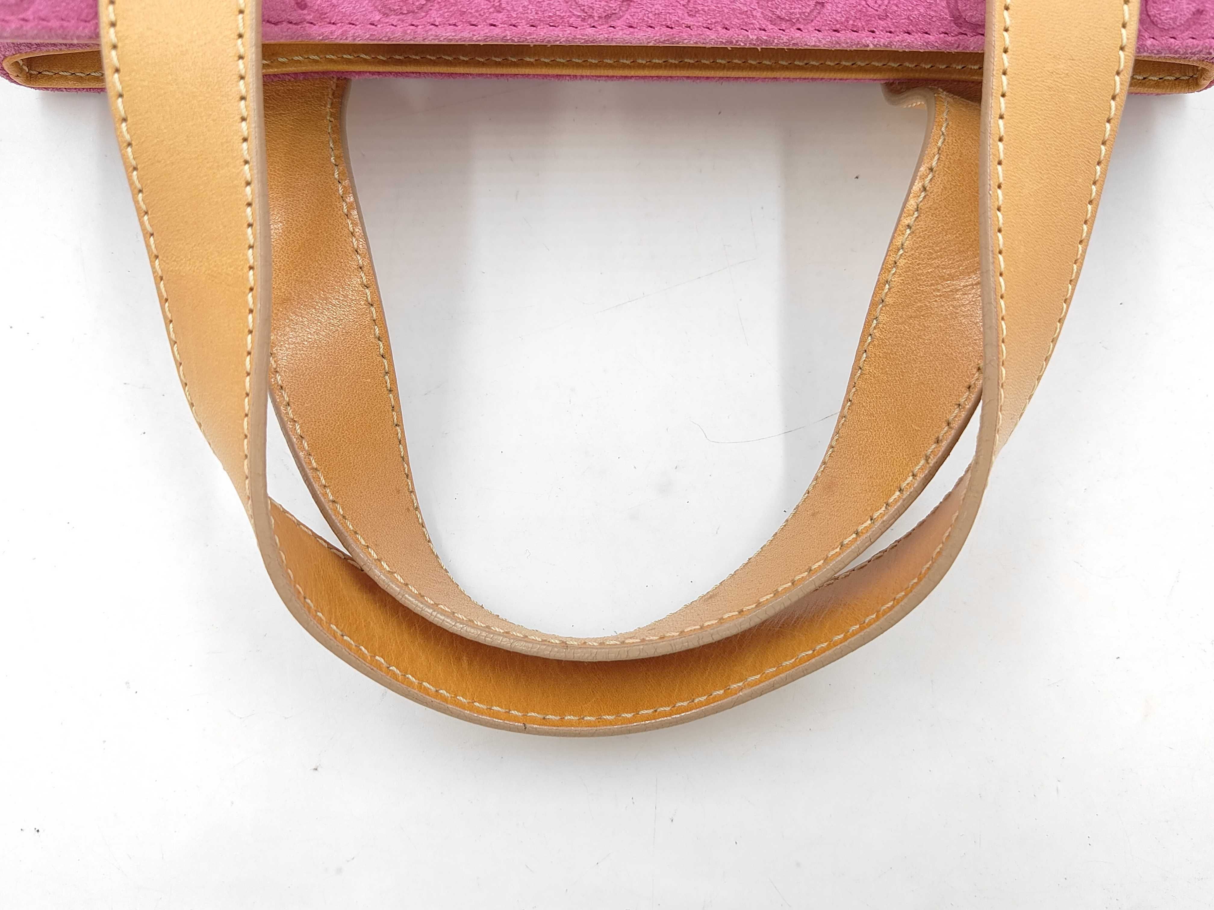 C Macadam Suede Leather Camel Pink Handbag — view 3
