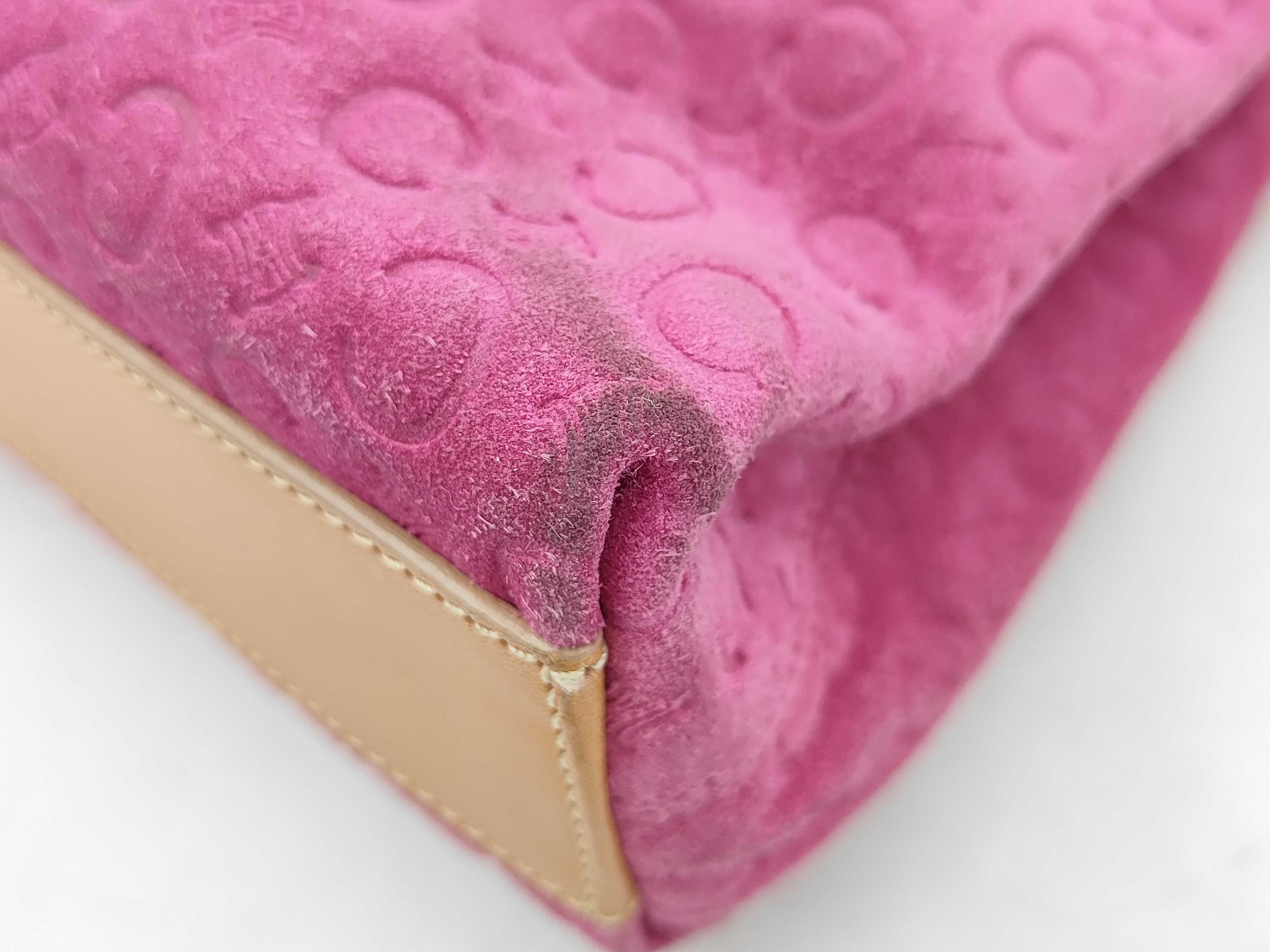 C Macadam Suede Leather Camel Pink Handbag — view 6