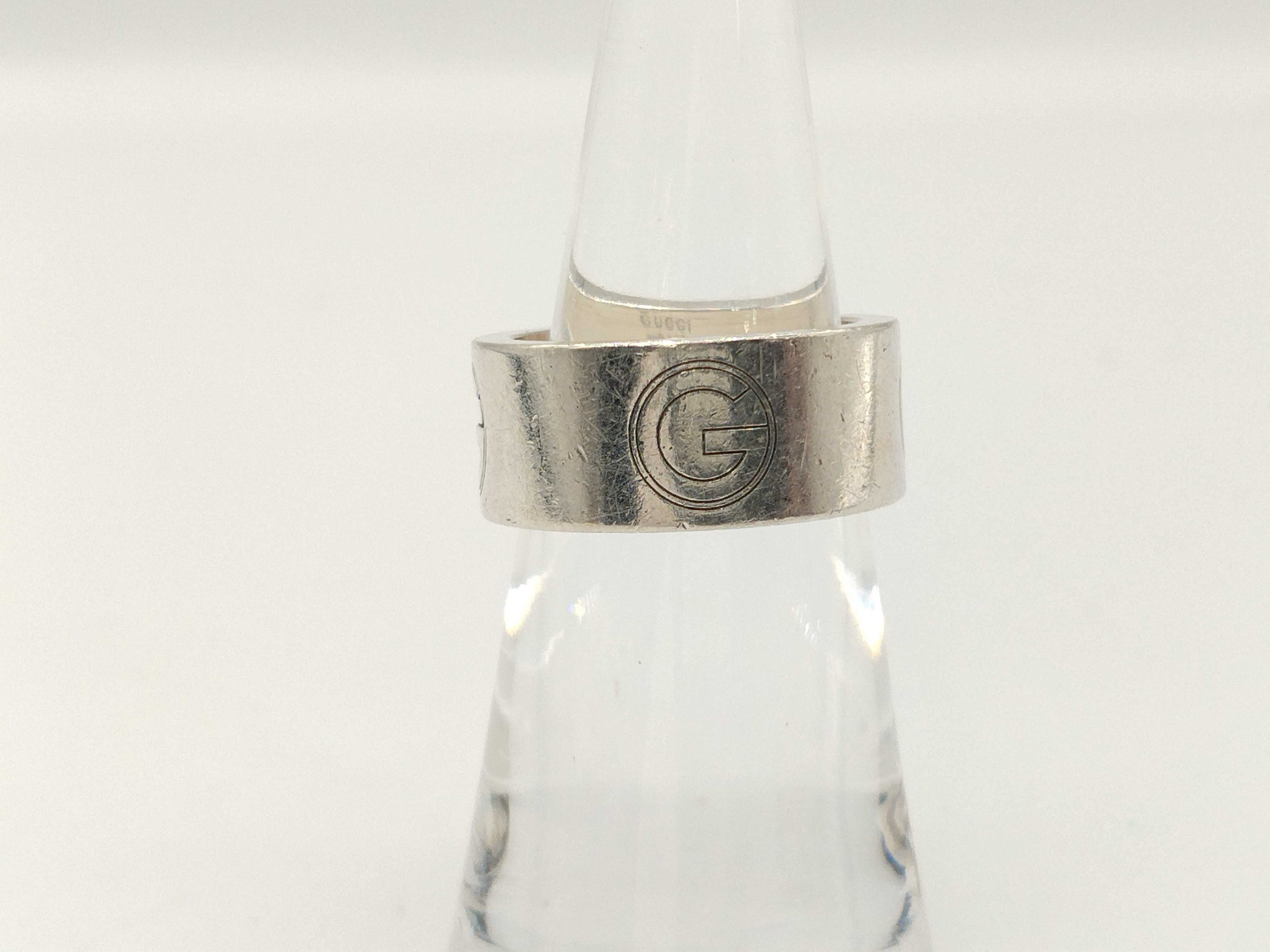 G-logo ring, 925 sterling silver, 7.9g.