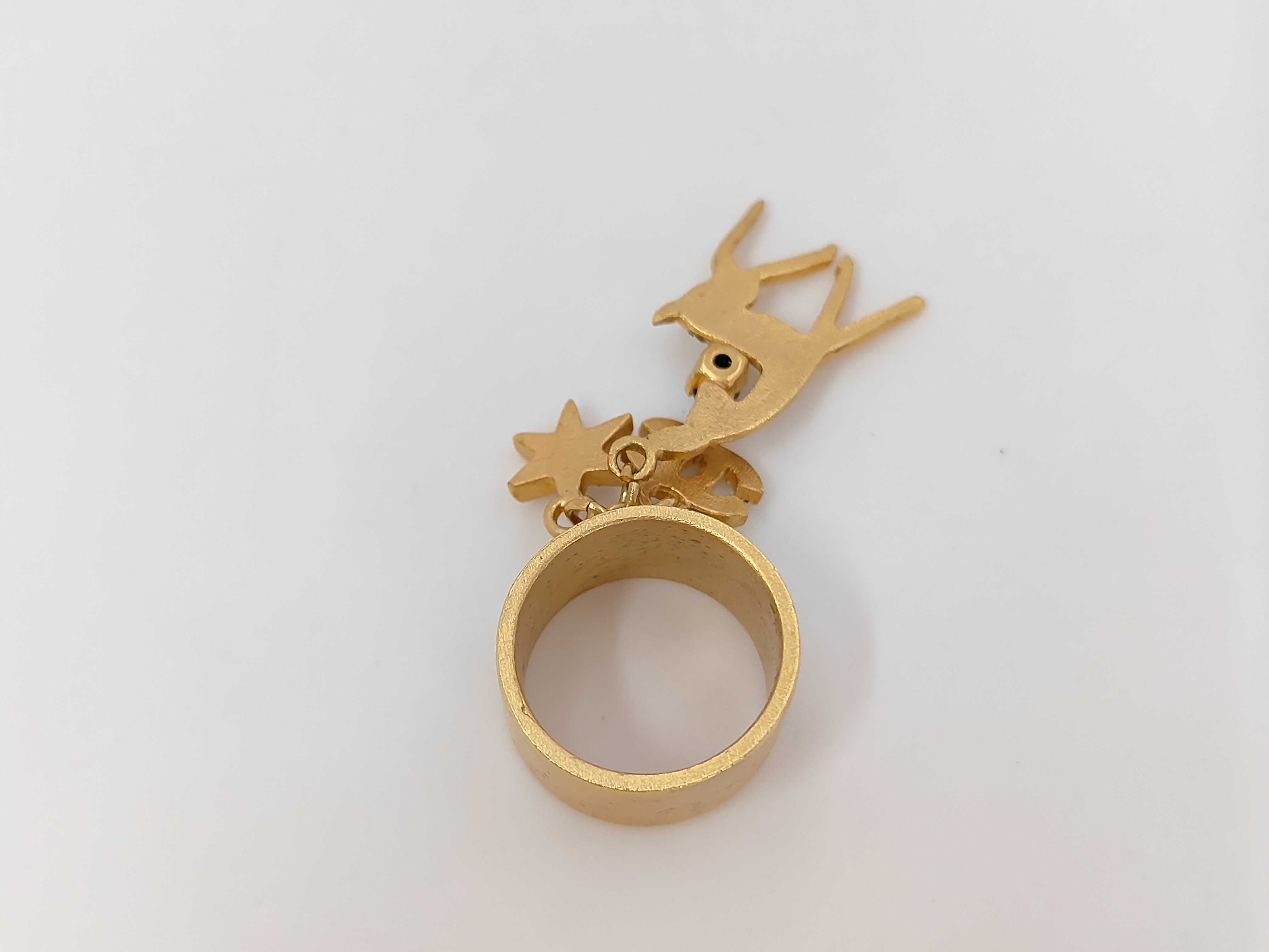 Coco Mark Bambi Star Rhinestone Ring 01A Gold Ring — view 5