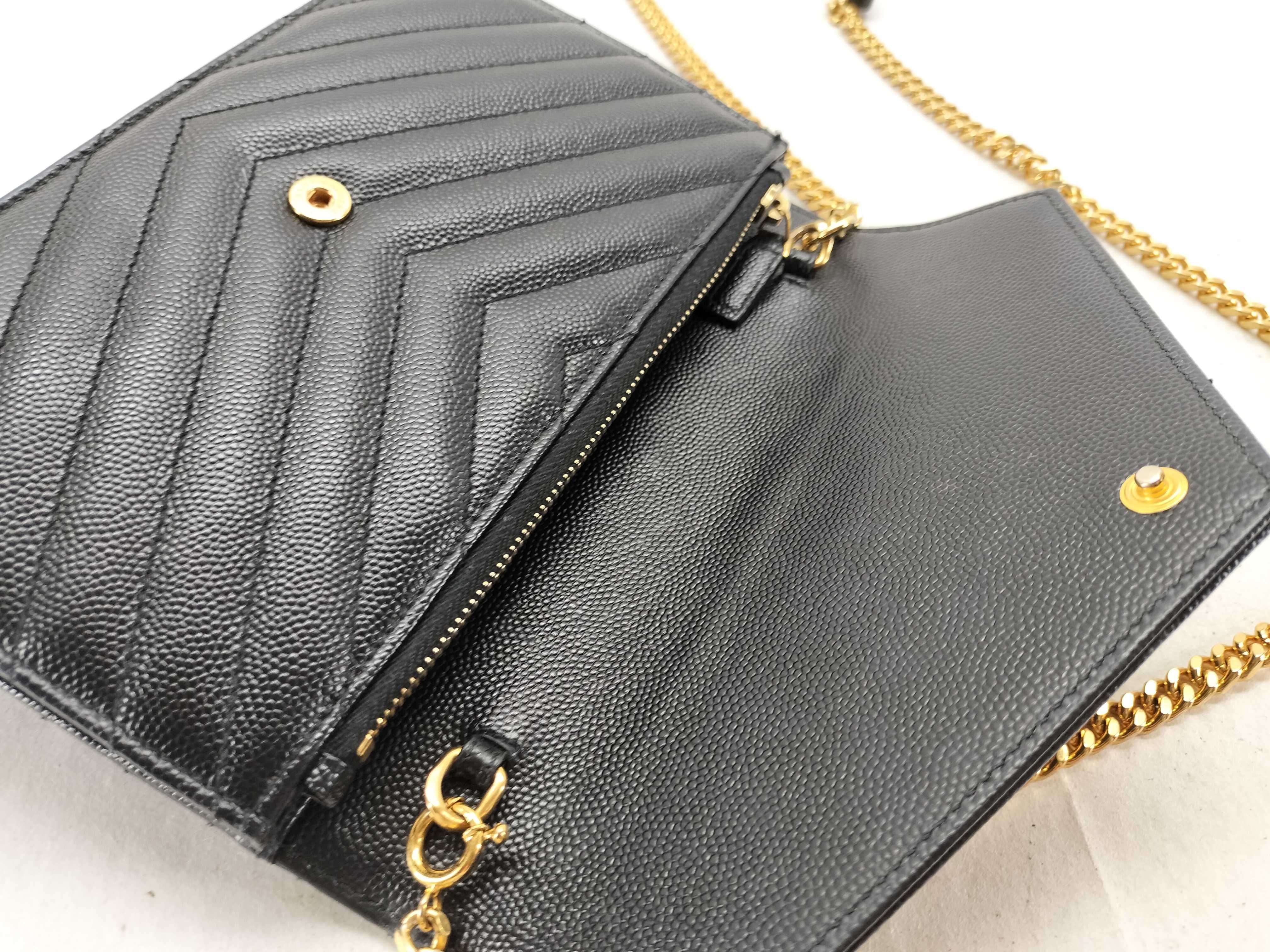 KR - Grande de Poudre Leather Cassandre Envelope WOC Chain Wallet Shoulder Bag — view 8