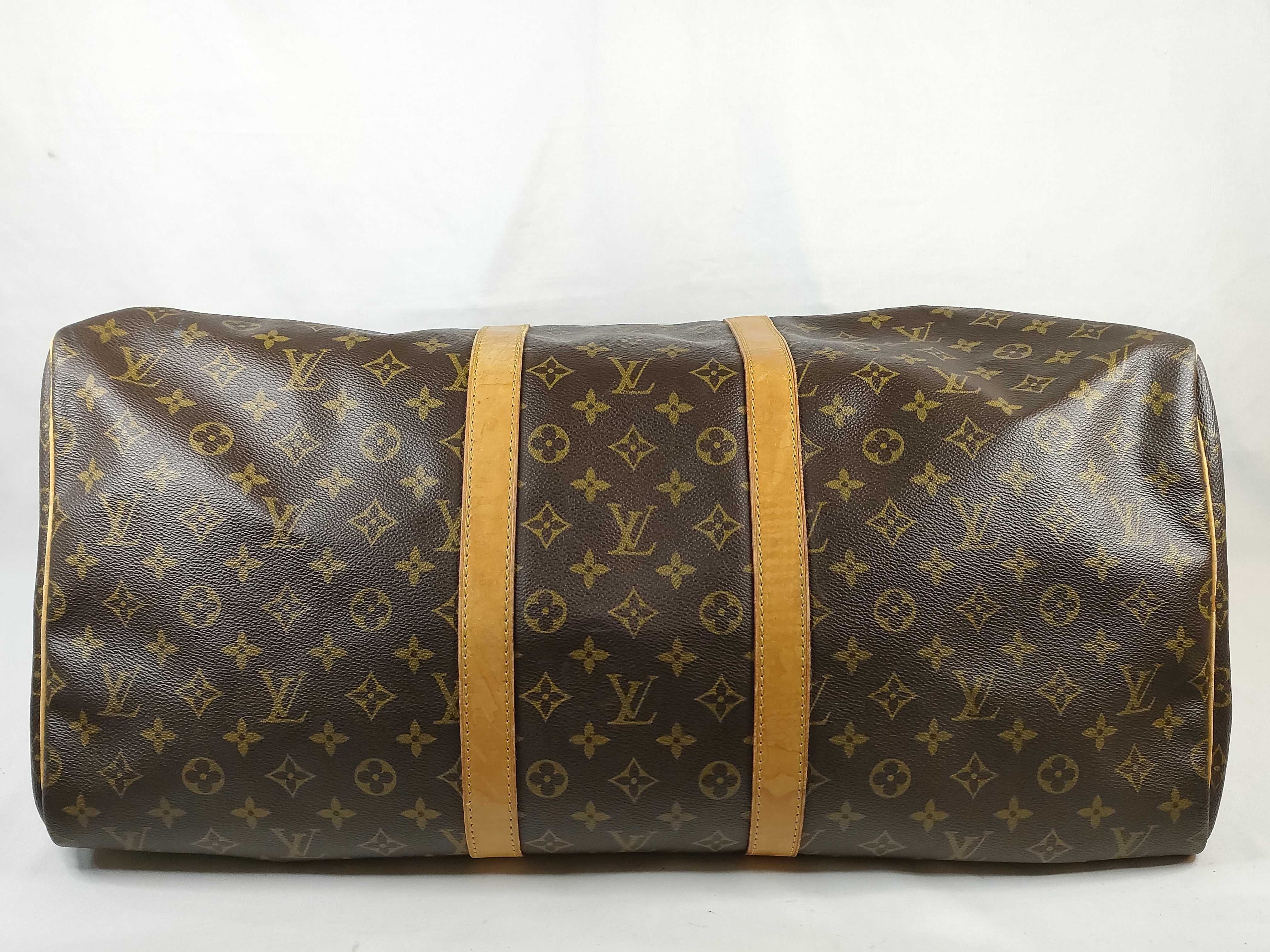 Monogram Vuitton Keepall Handbag Boston Bag — view 7
