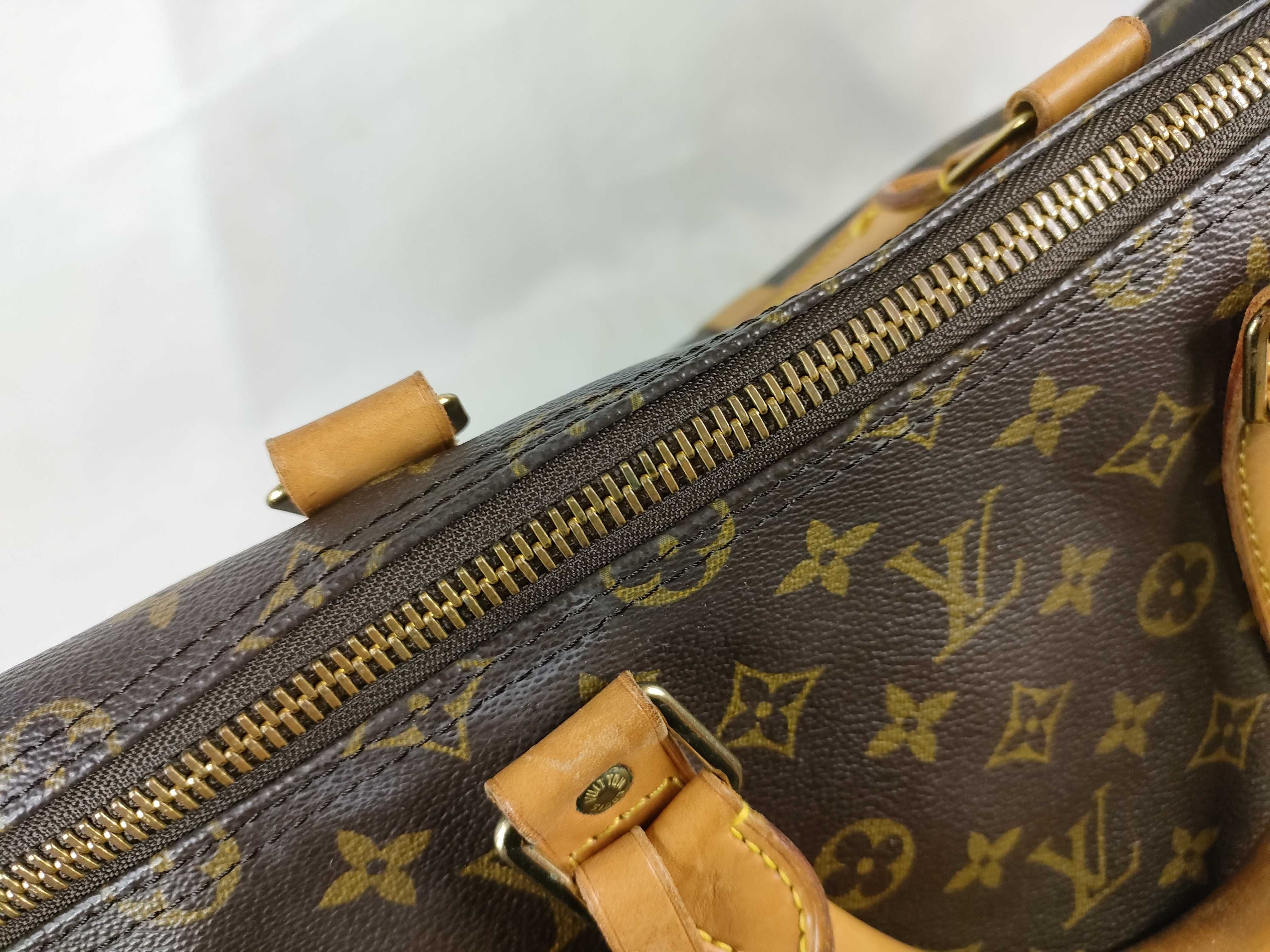Monogram Vuitton Keepall Handbag Boston Bag — view 8