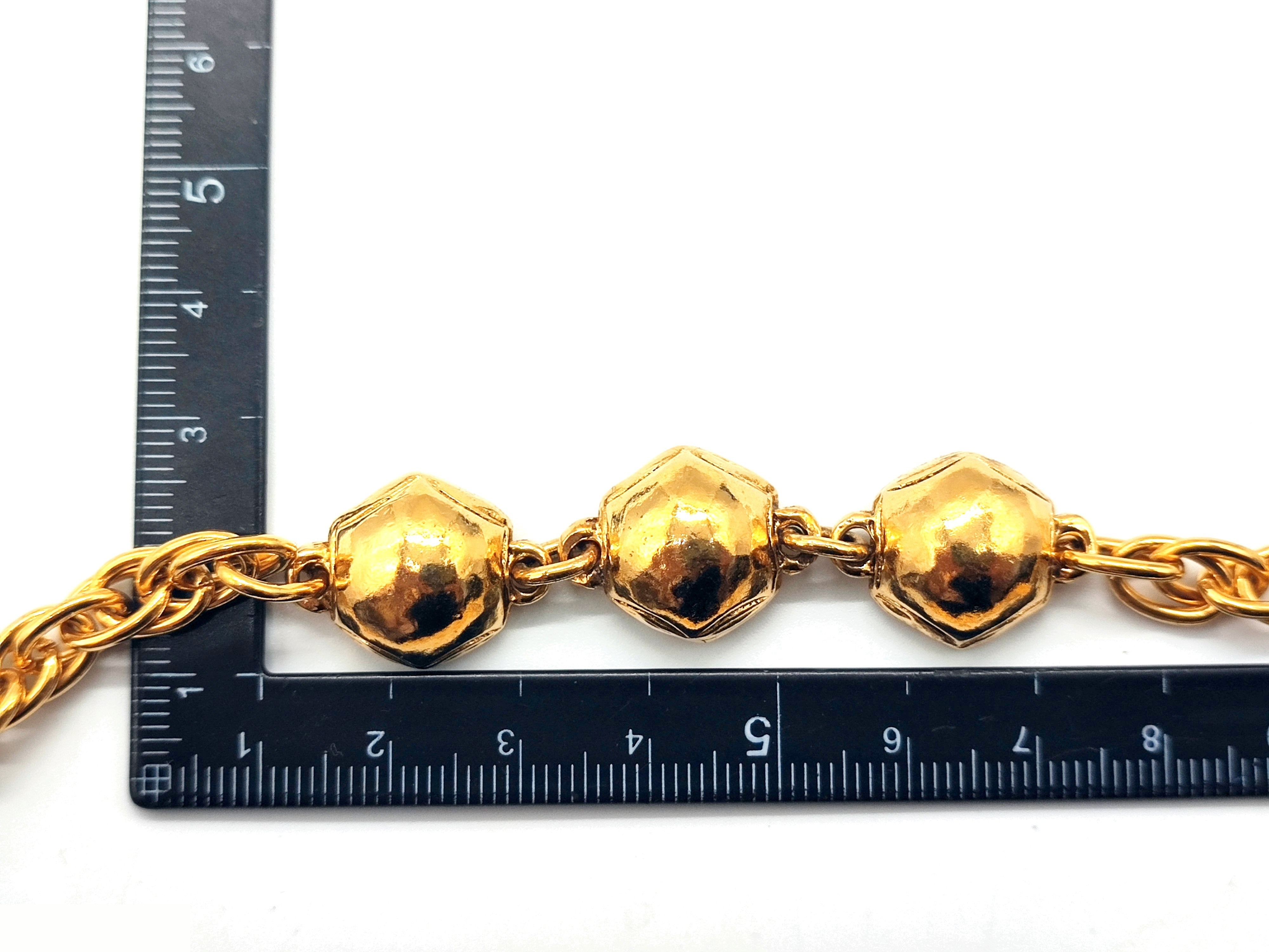 Hexagon 15-strand necklace, chain approximately 84cm long. — view 3