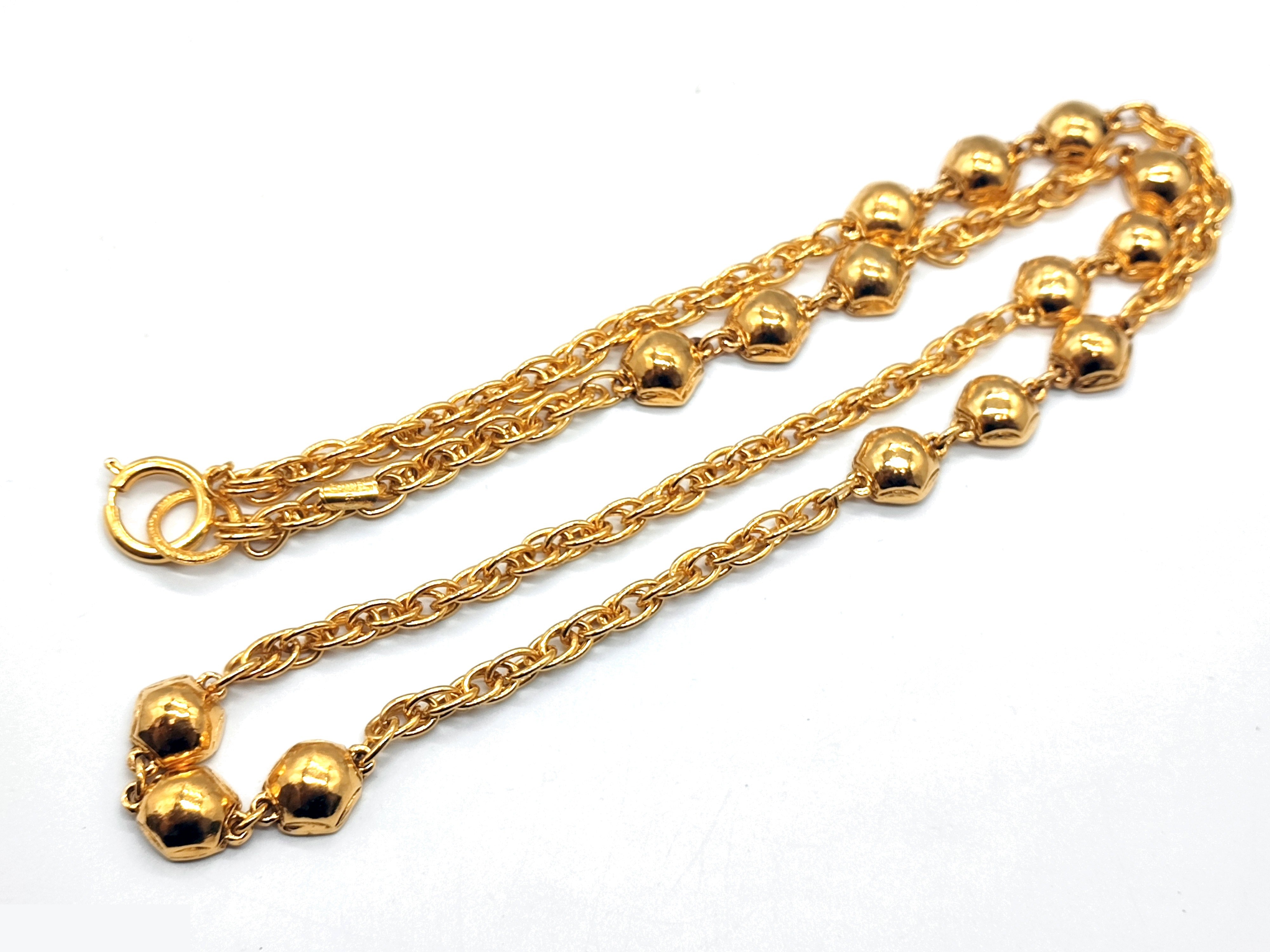 Hexagon 15-strand necklace, chain approximately 84cm long. — view 4