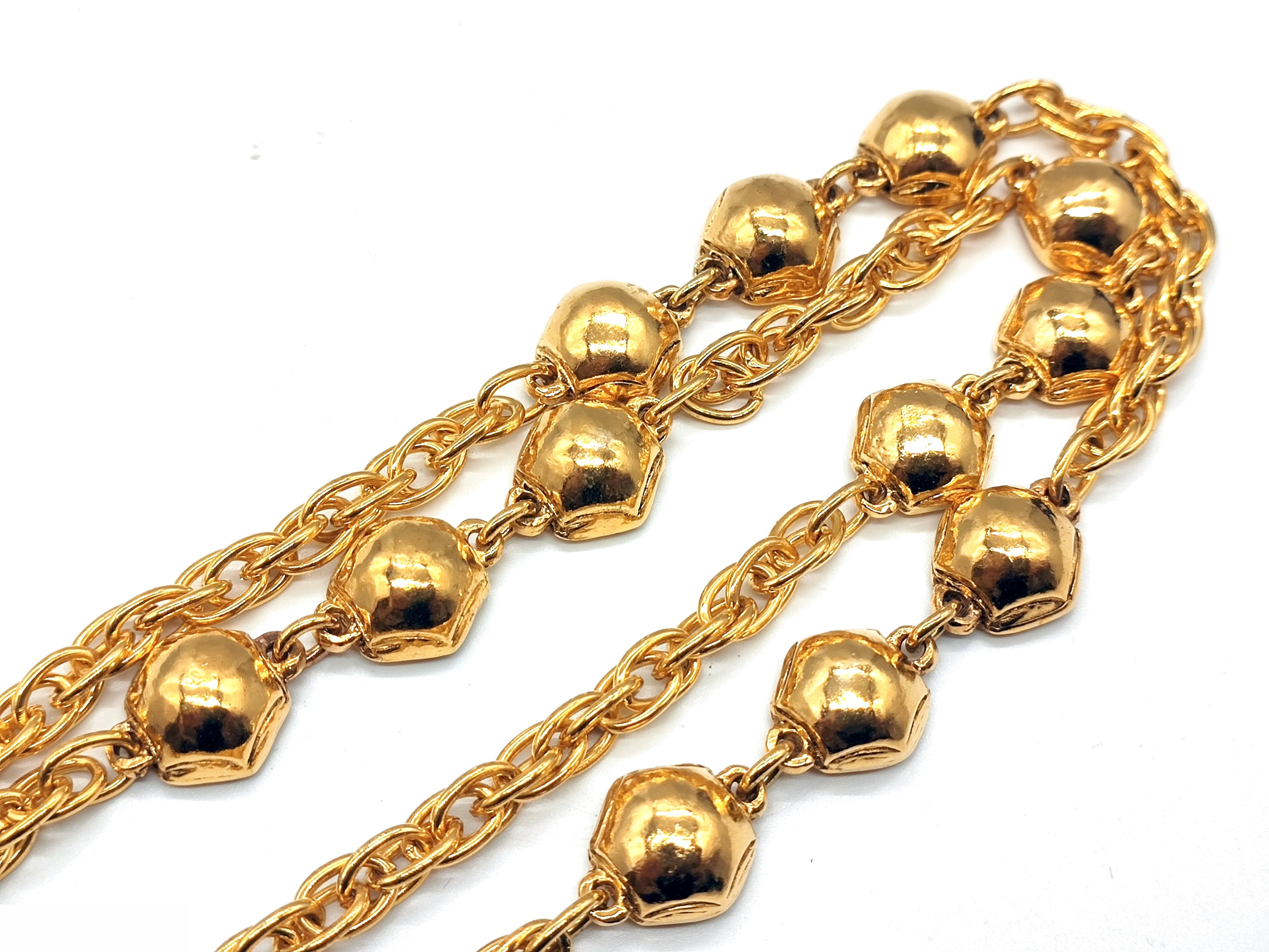 Hexagon 15-strand necklace, chain approximately 84cm long. — view 6