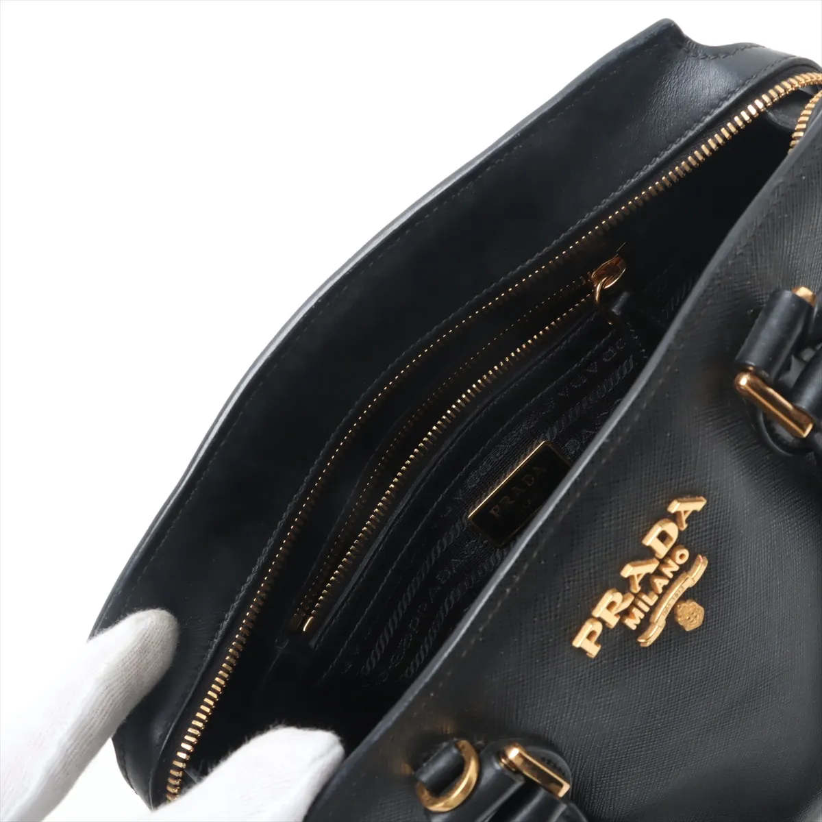 leather handbag, black — view 11