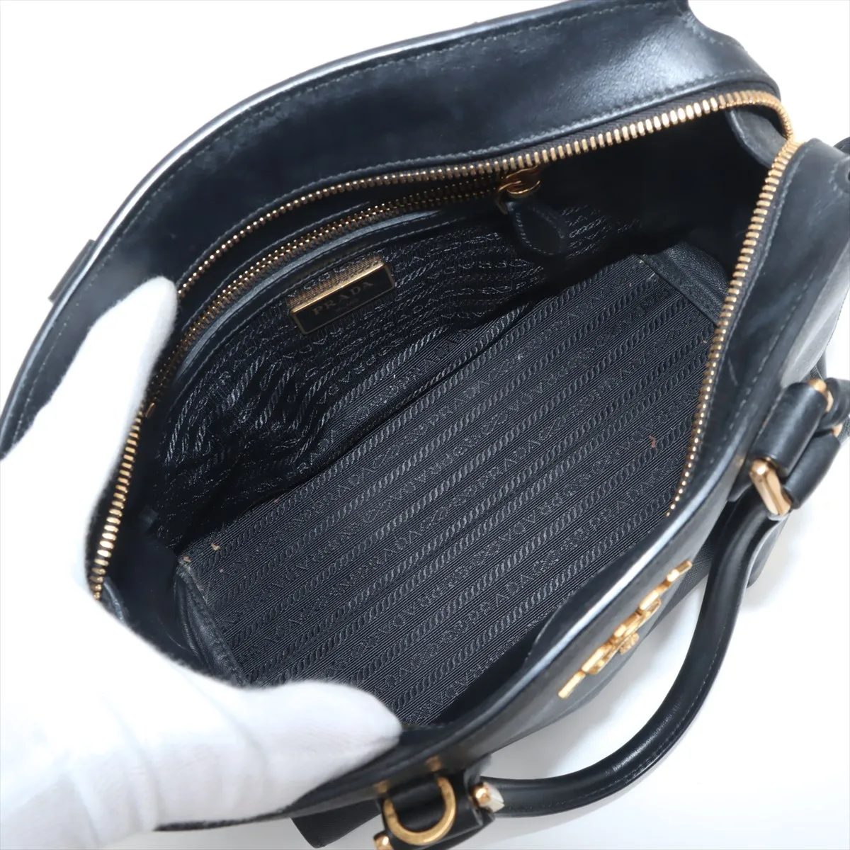leather handbag, black — view 7