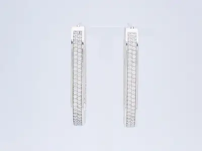 Rhinestone hoop earrings