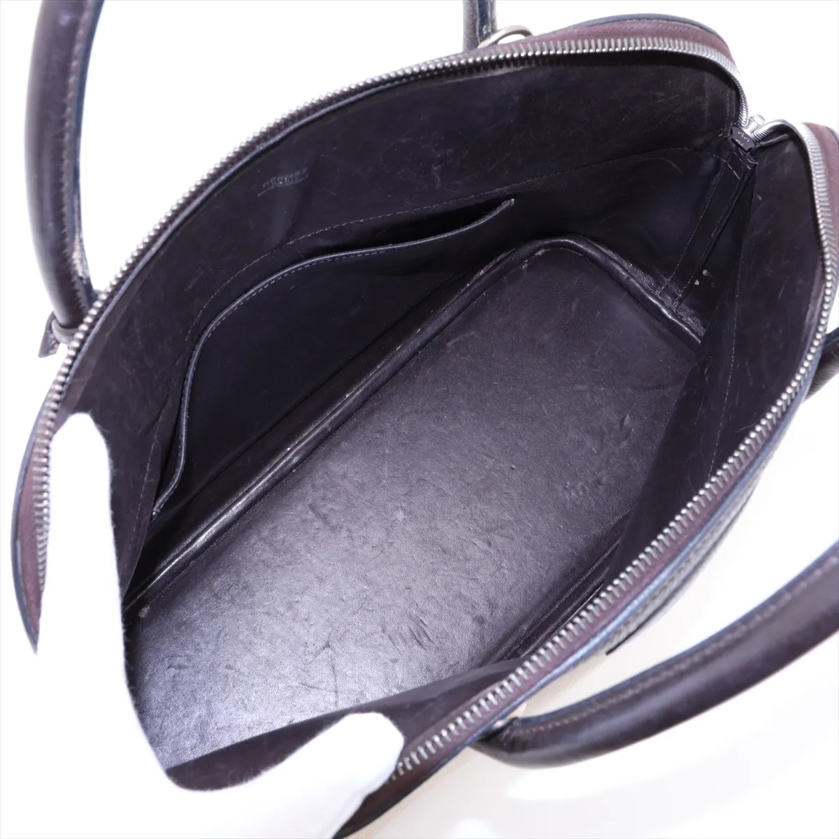 Bolide 35 Toile H x Taurillon Clemence Ecru x Ebene Silver Hardware F: 2002 — view 8