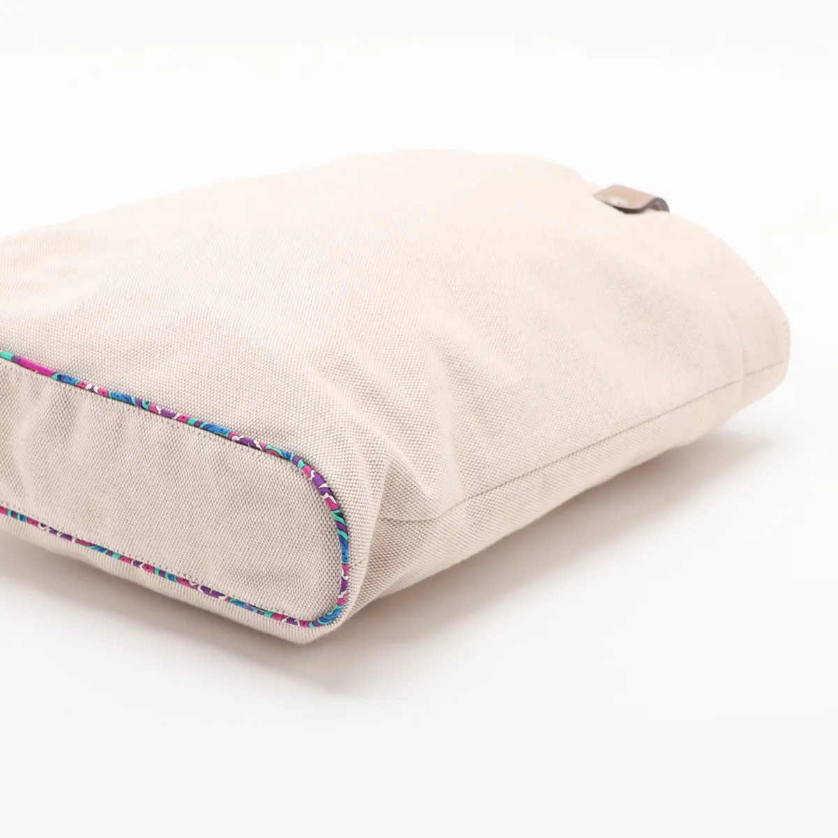 Petit H Sac de Toile H x Leather Beige Silver Hardware — view 3