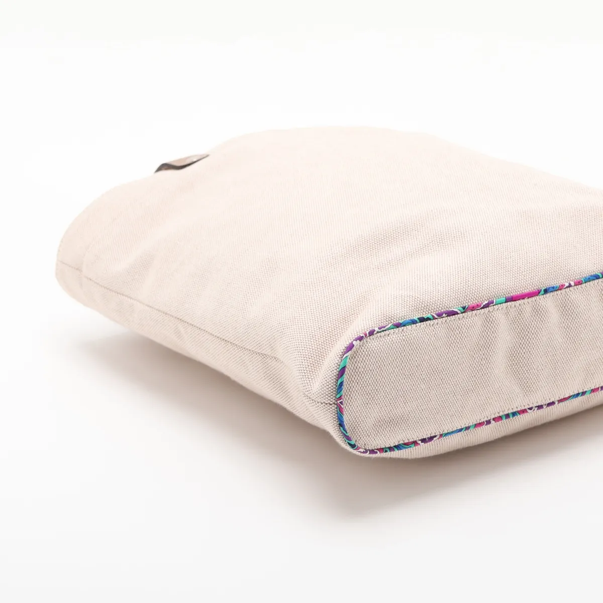 Petit H Sac de Toile H x Leather Beige Silver Hardware — view 4