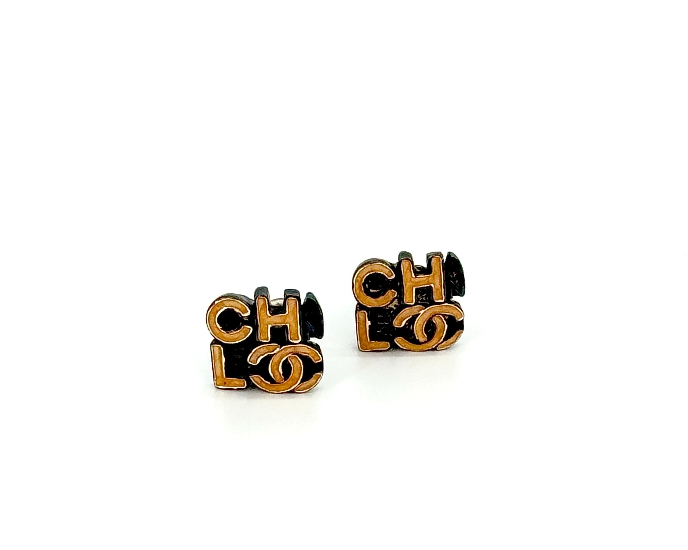 Logo & Coco Mark (Precious Metal) Earrings — view 2