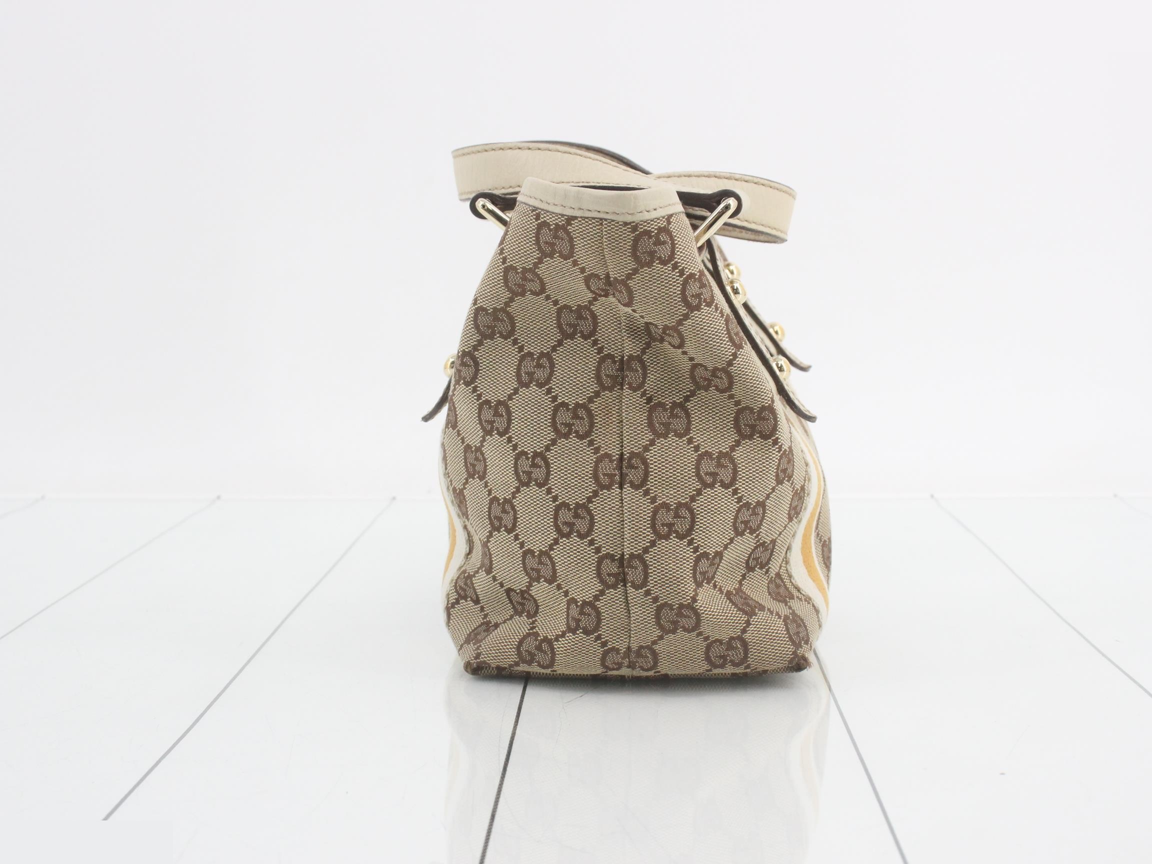 GG Canvas Charm Small Shopper Tote, Brown, W21cm — view 3