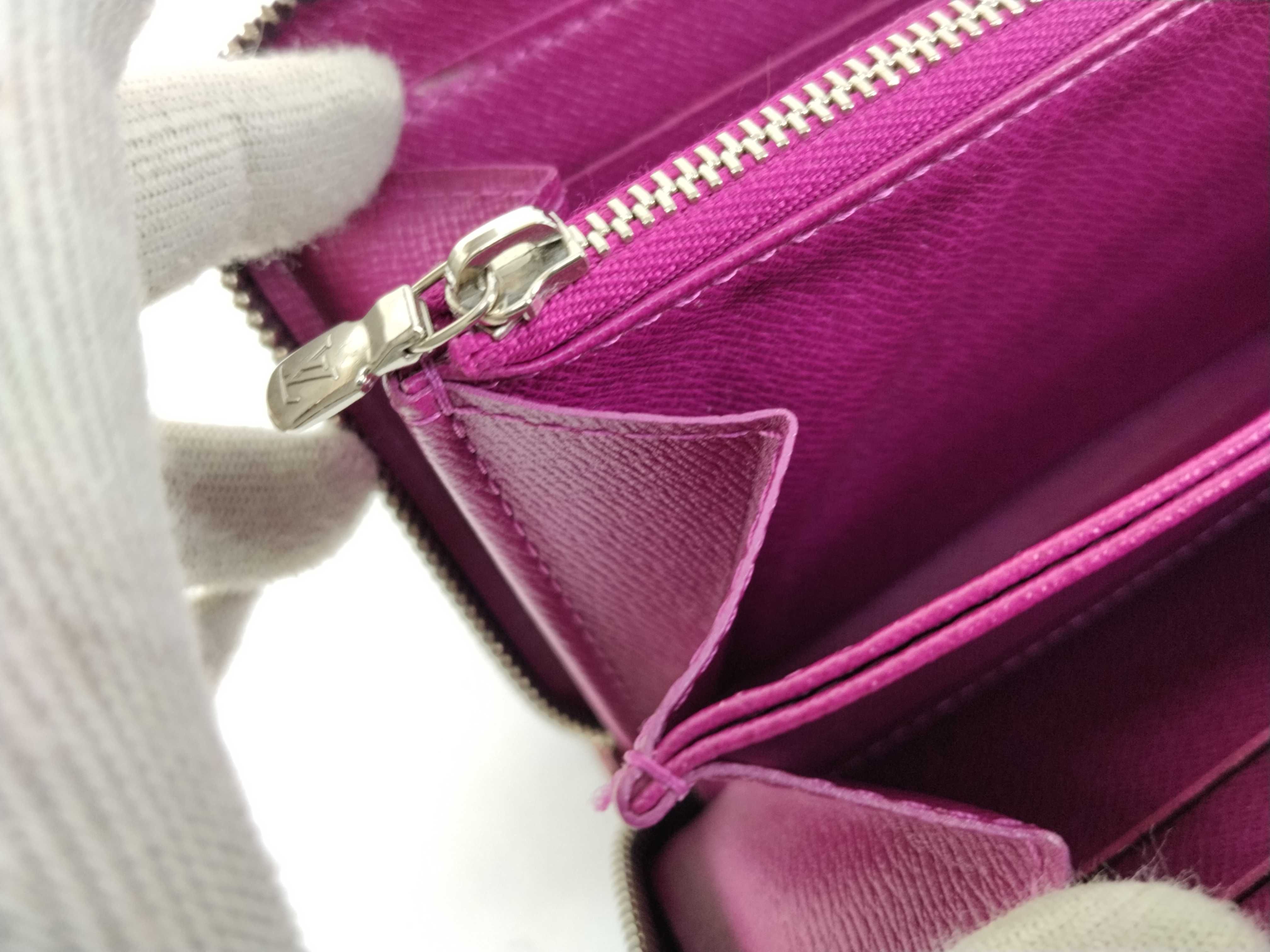 Epi Leather Zip-Up Long Wallet, Purple, with Box, M6007 CA1008 — view 11