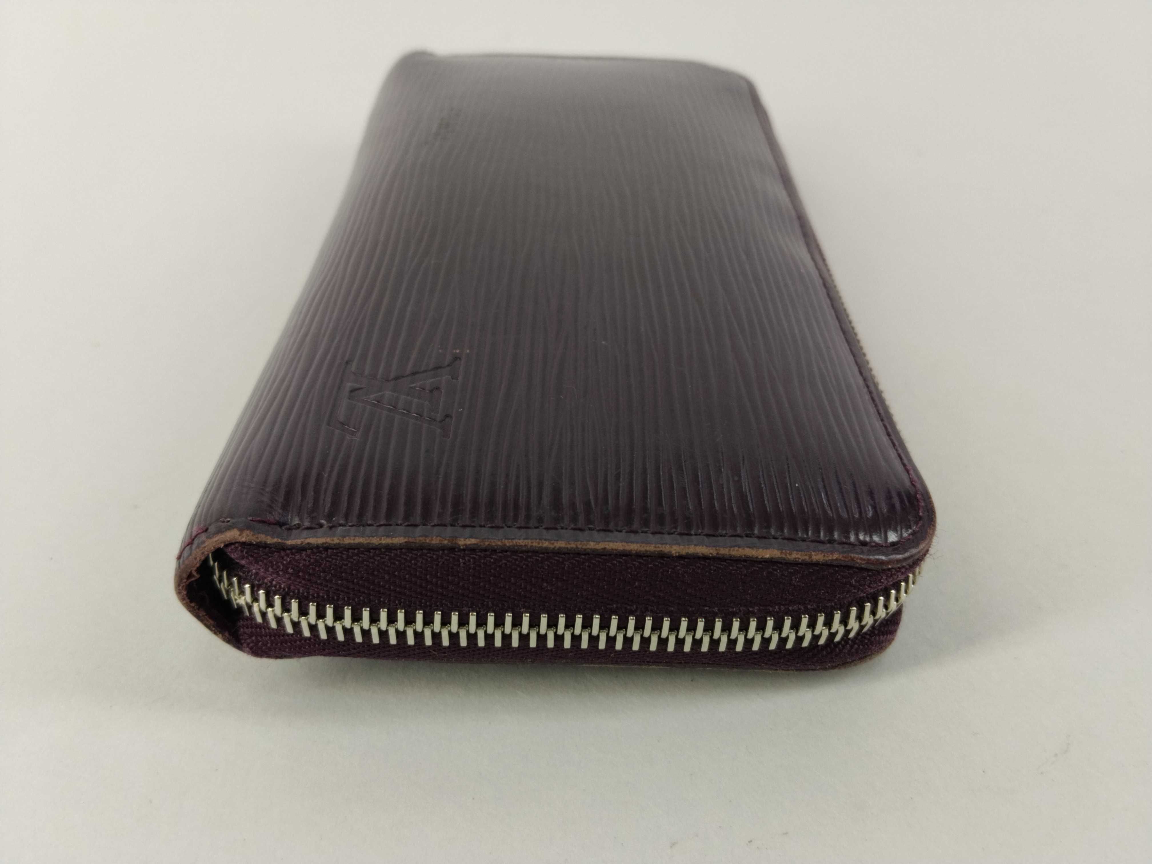 Epi Leather Zip-Up Long Wallet, Purple, with Box, M6007 CA1008 — view 4