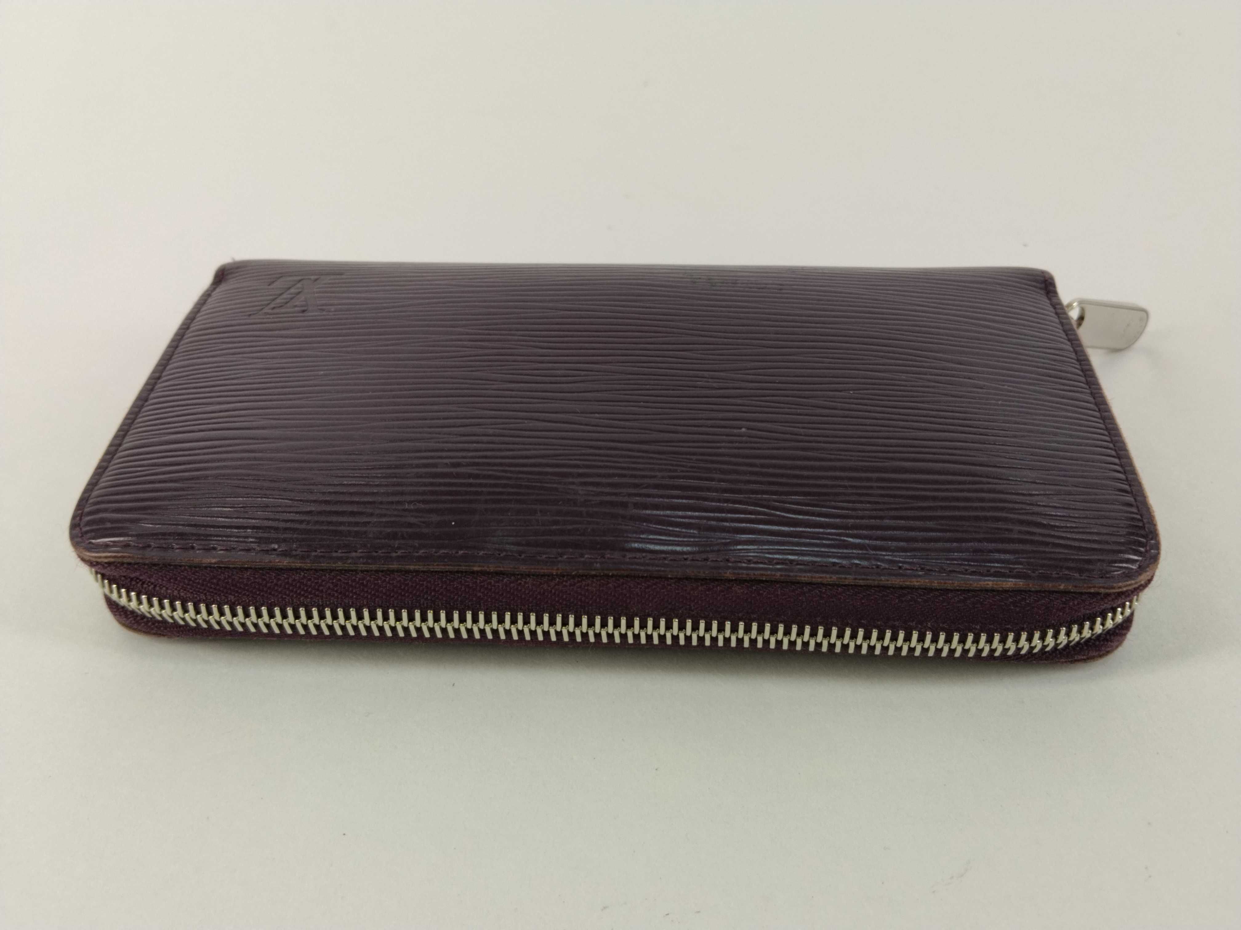 Epi Leather Zip-Up Long Wallet, Purple, with Box, M6007 CA1008 — view 5