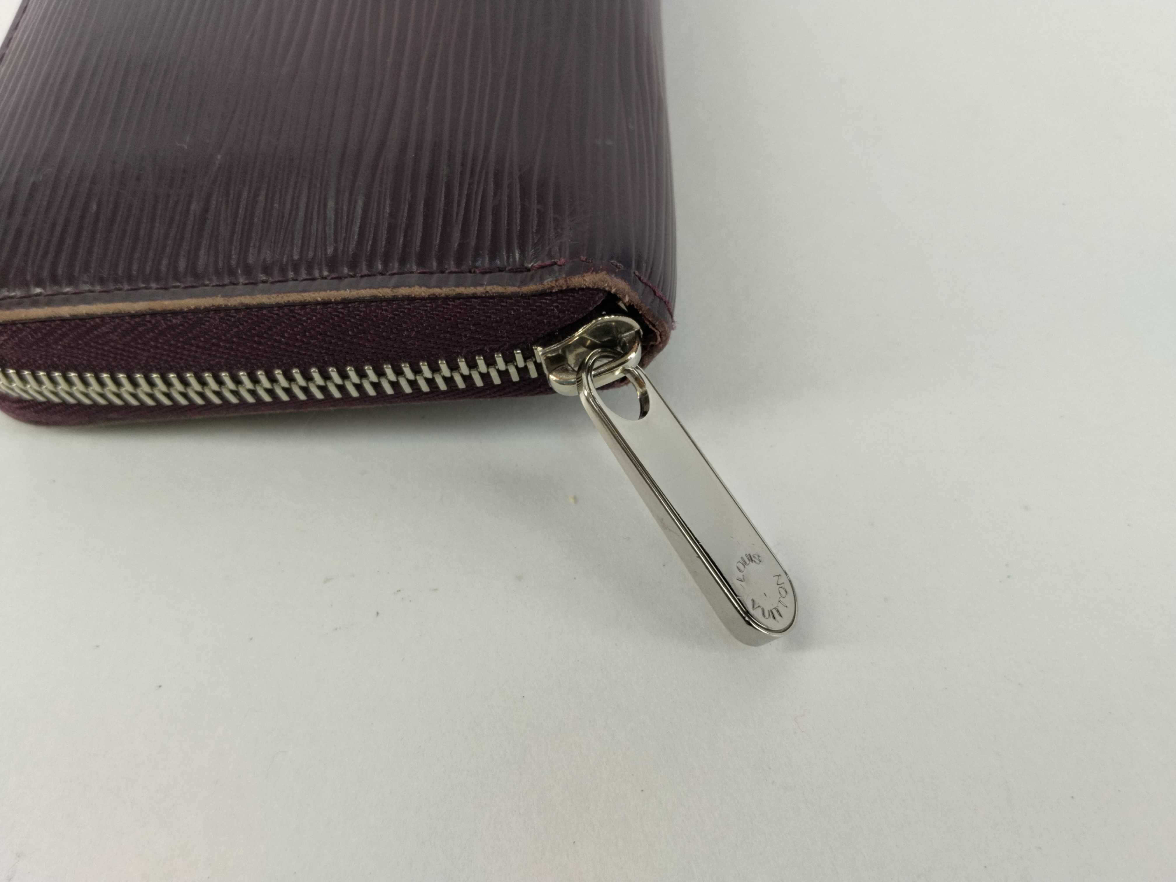 Epi Leather Zip-Up Long Wallet, Purple, with Box, M6007 CA1008 — view 7