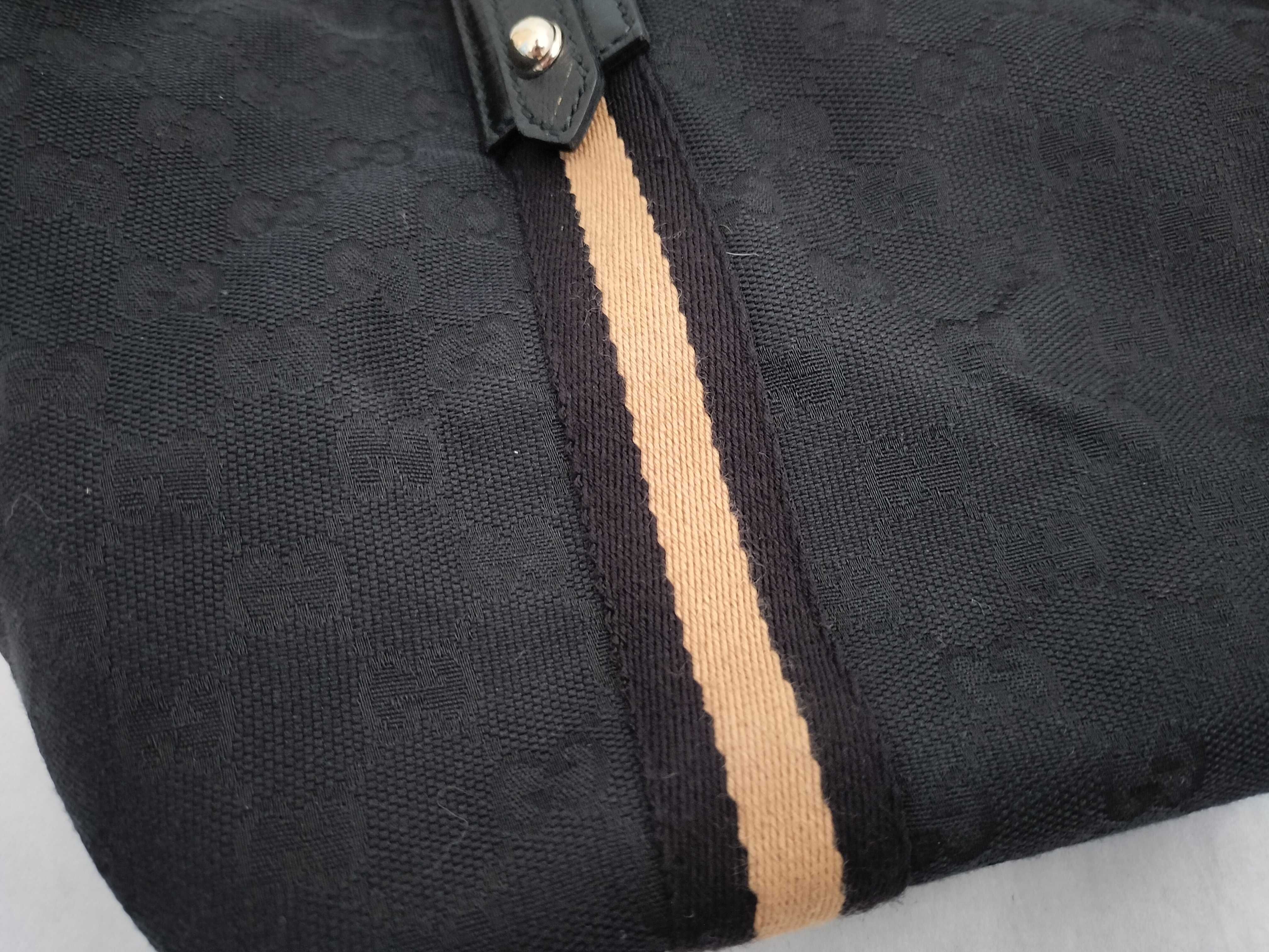 GG Canvas Tote Bag, Black, with Charm — view 15