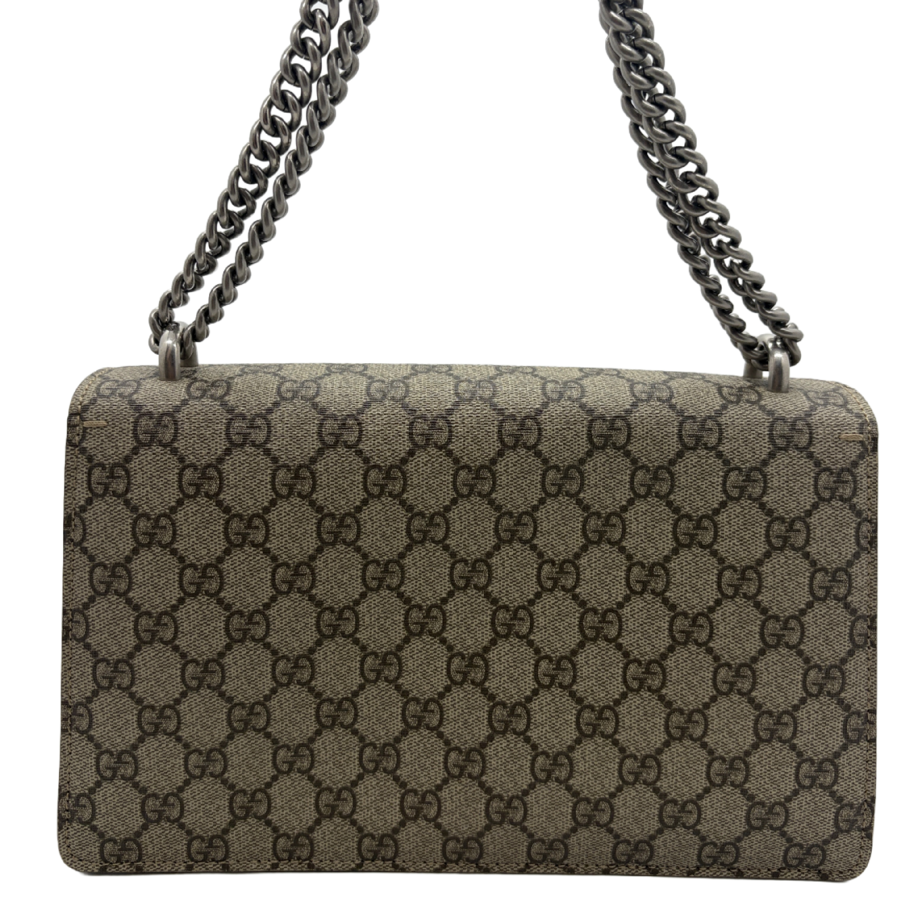 Dionysus GG Supreme Canvas Suede Chain Shoulder Bag, Red — view 2
