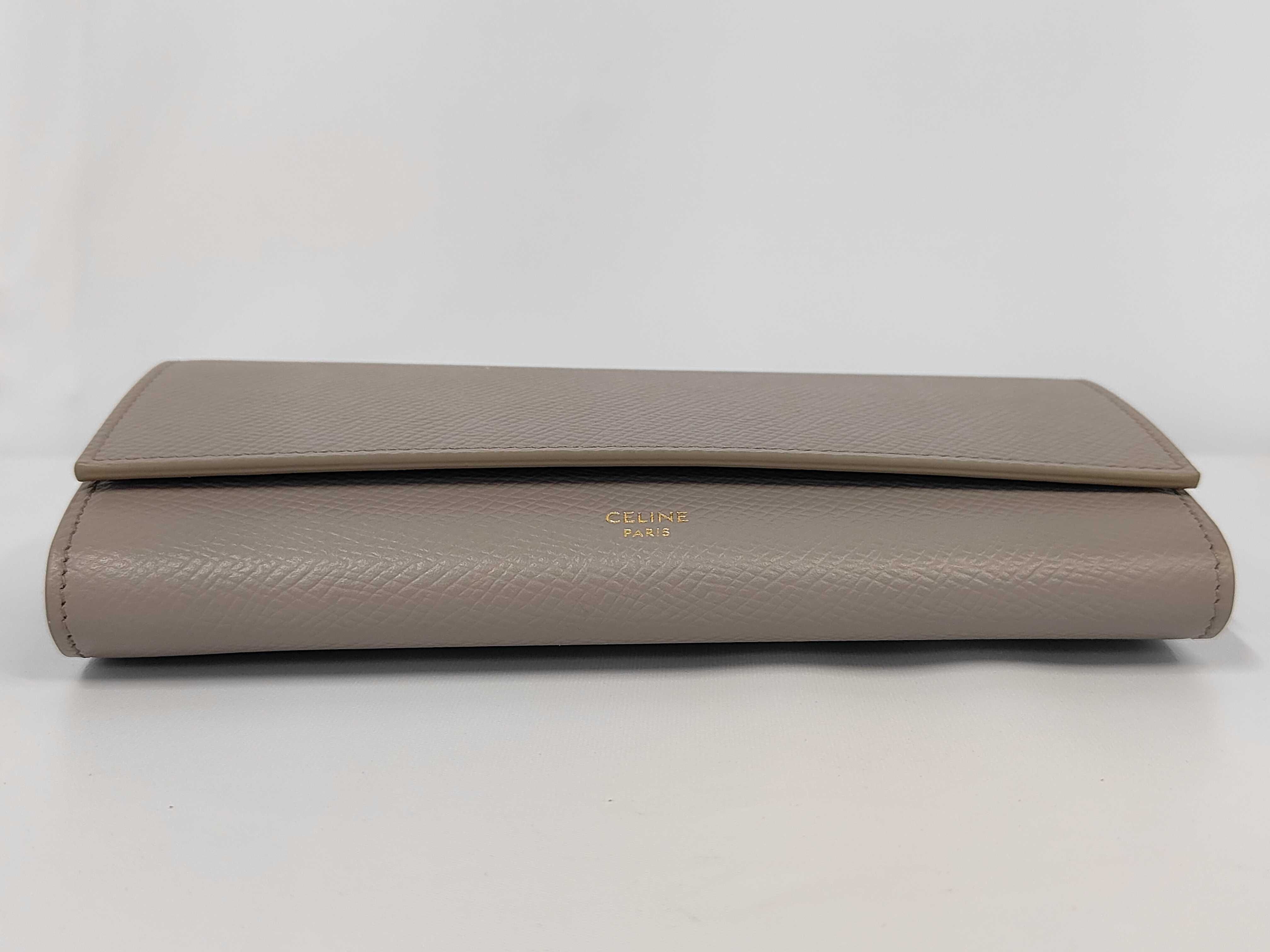 Unused Flap Long Wallet Etoupe Wallet — view 4