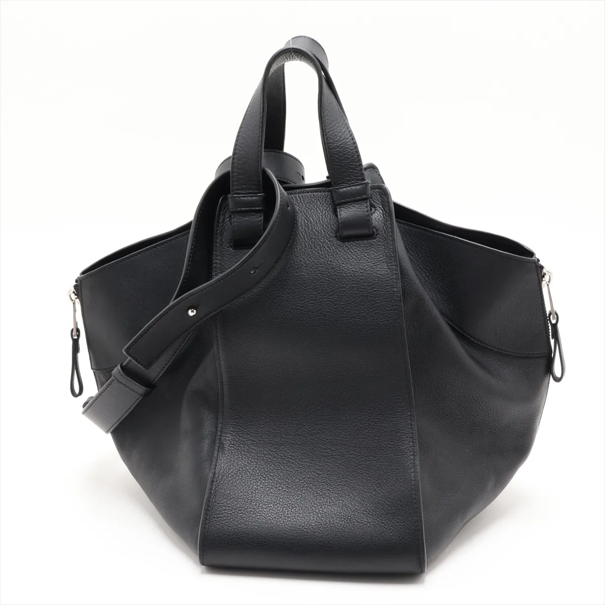 Hammock Leather 2-Way Handbag, Black — view 2