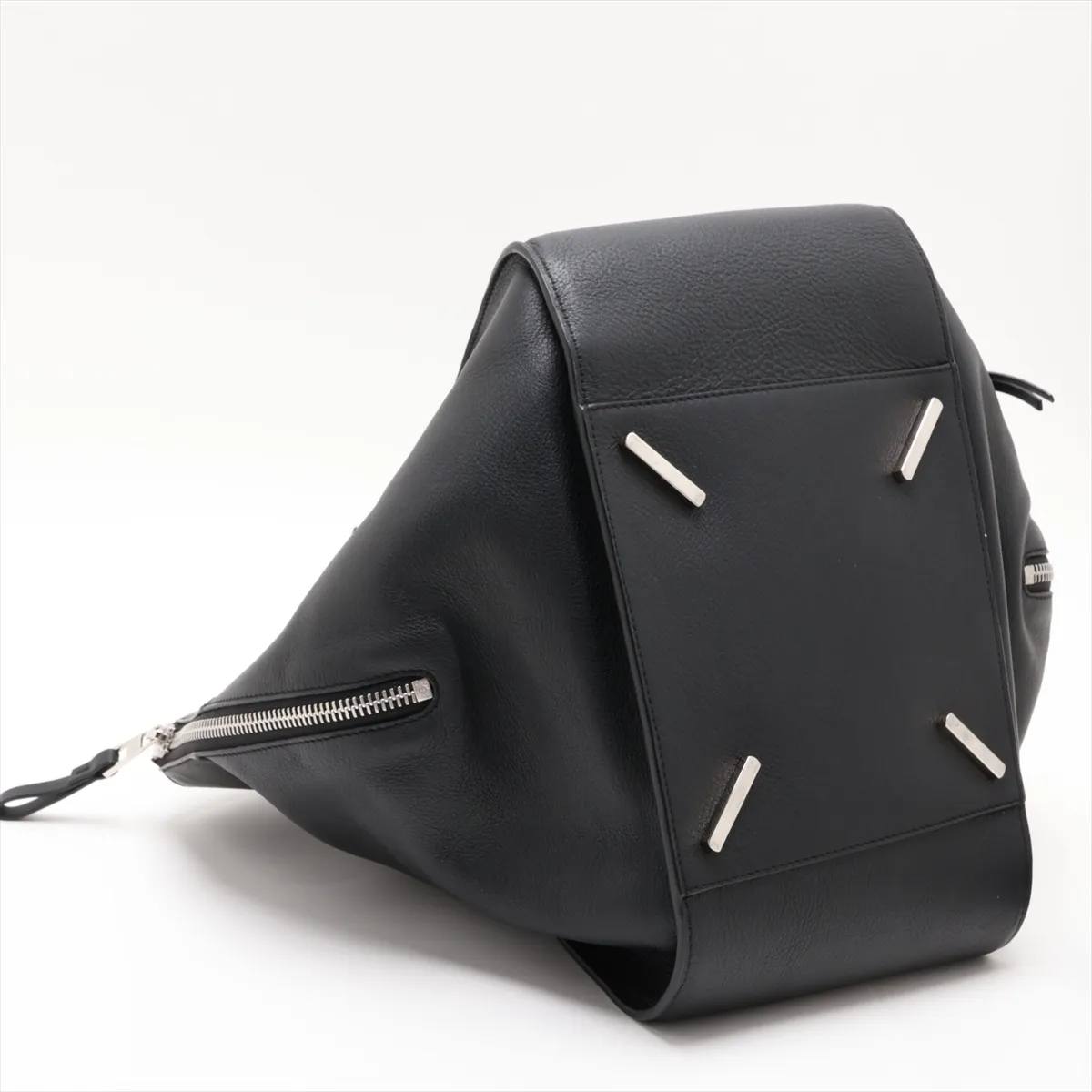 Hammock Leather 2-Way Handbag, Black — view 4