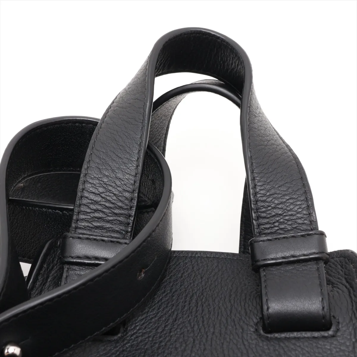 Hammock Leather 2-Way Handbag, Black — view 6