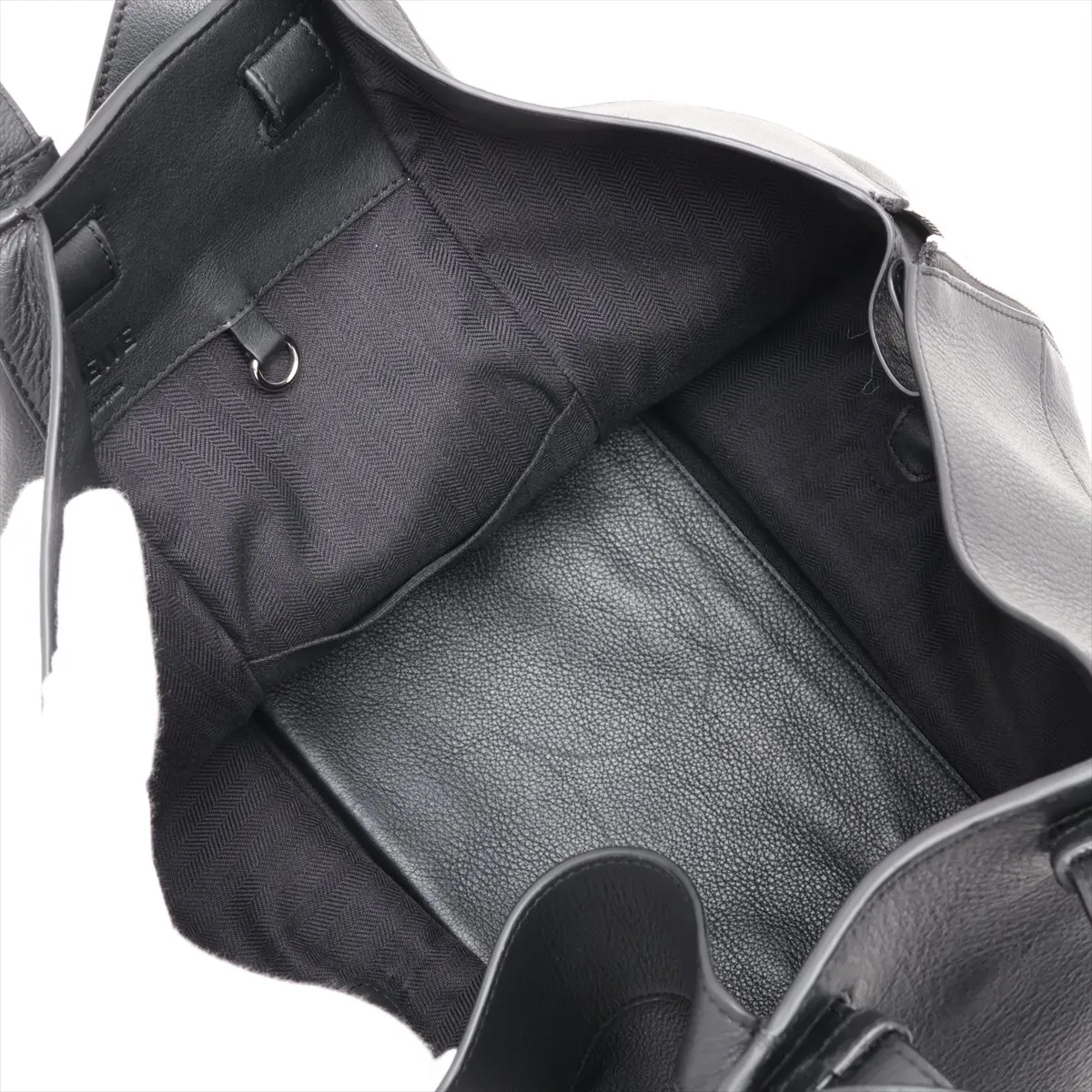 Hammock Leather 2-Way Handbag, Black — view 8
