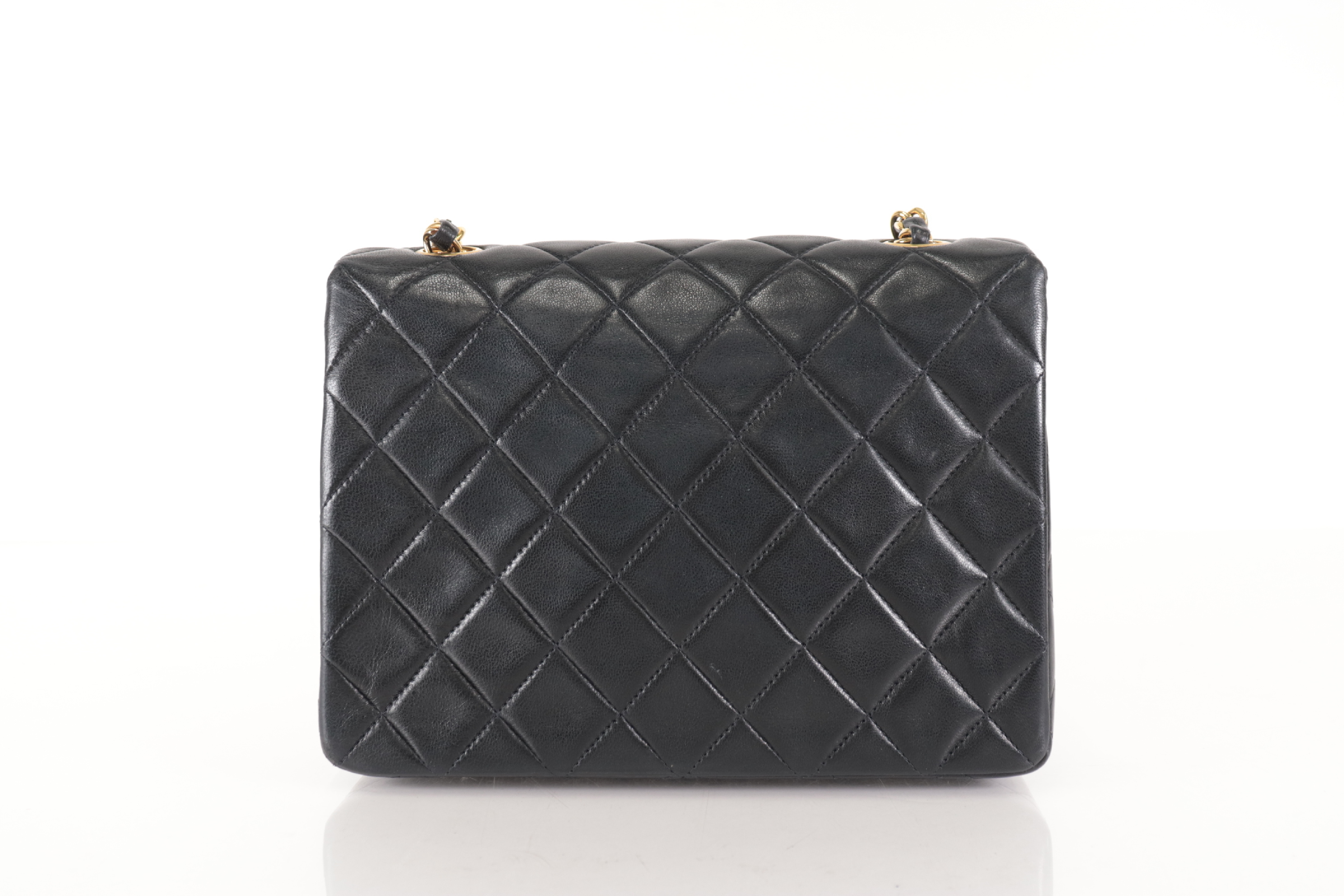 Mini Matelassé Lambskin Chain Shoulder Bag (Serial Number W202) — view 2