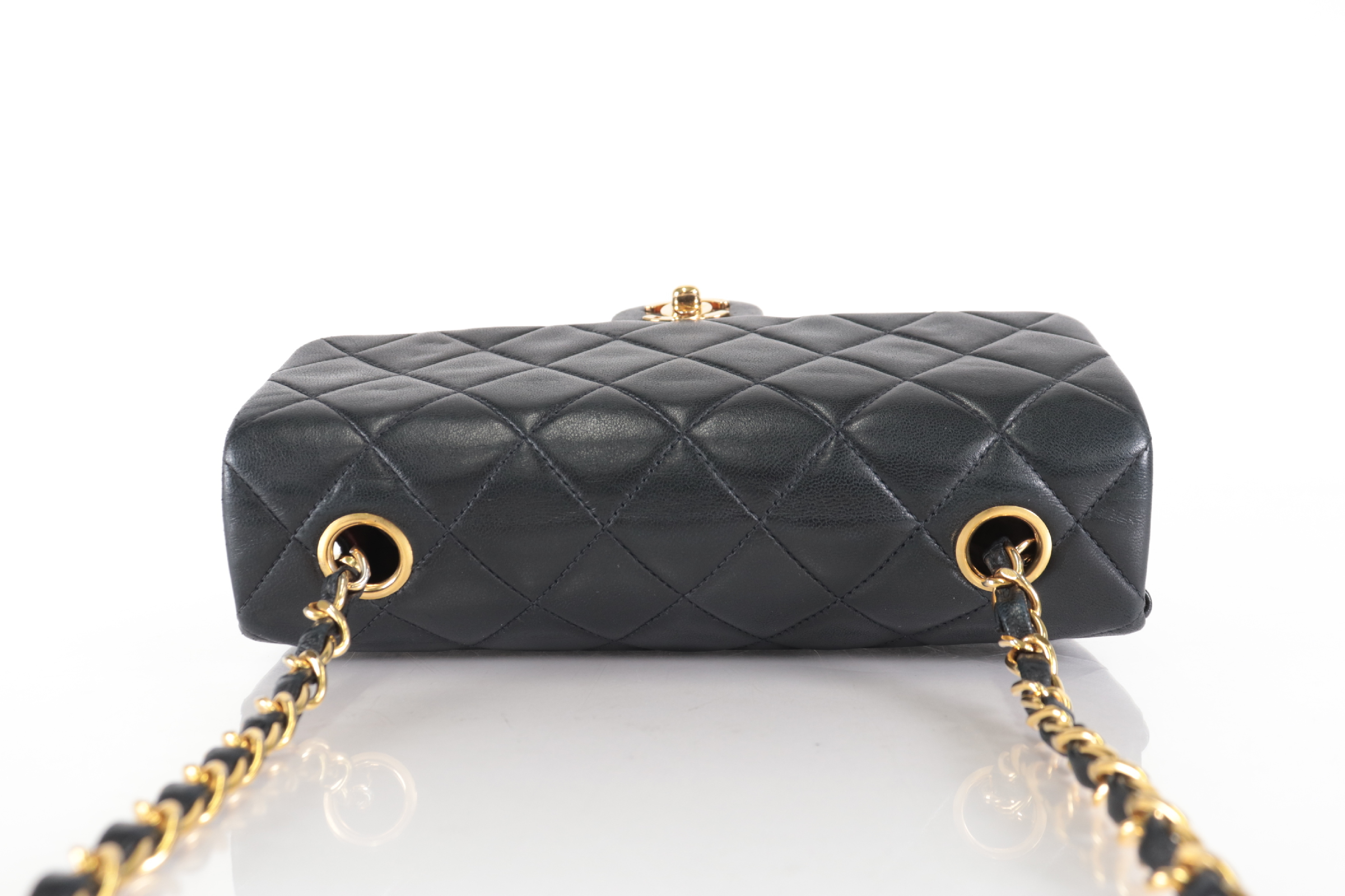 Mini Matelassé Lambskin Chain Shoulder Bag (Serial Number W202) — view 5