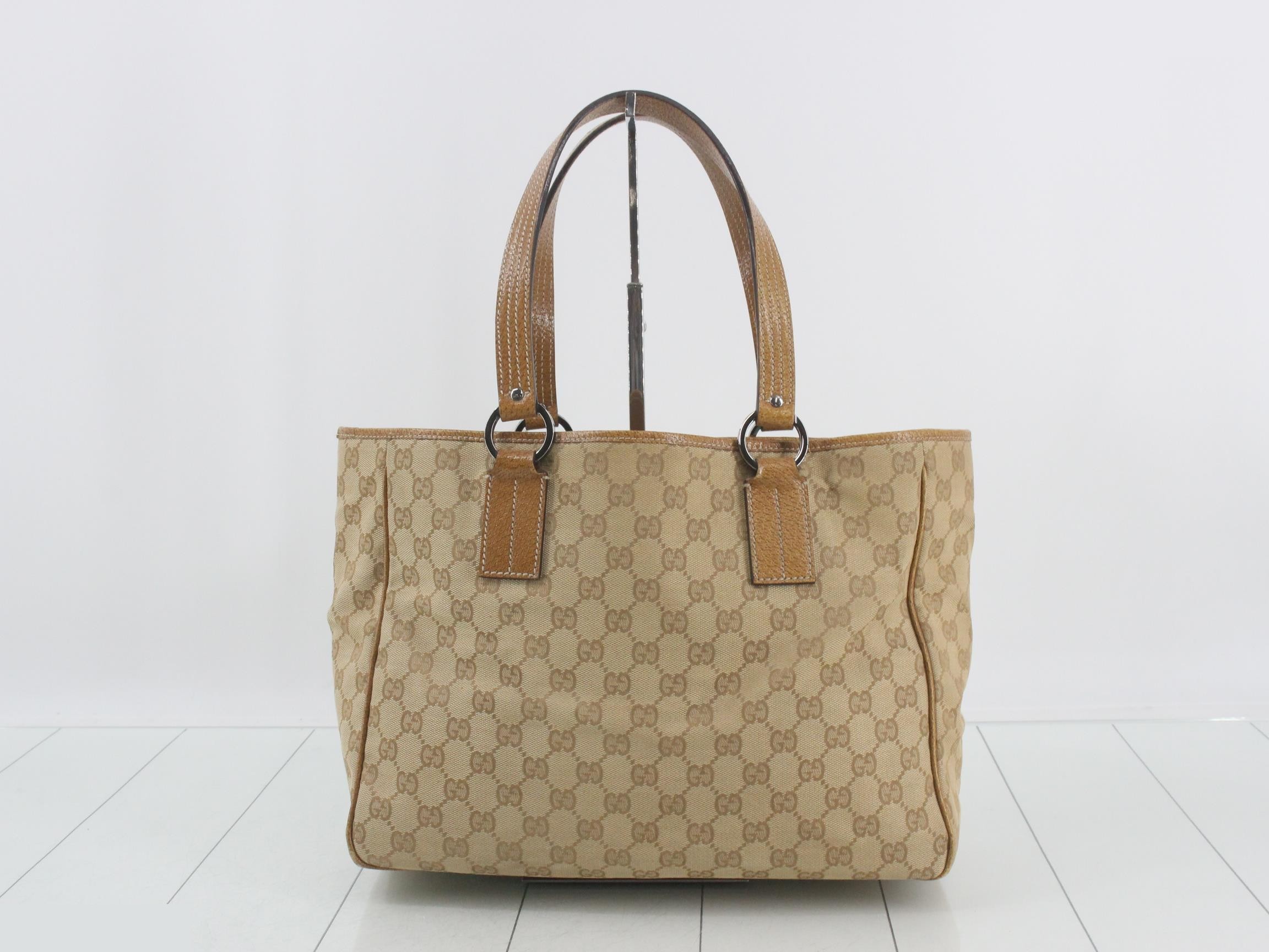 GG Canvas Tote Bag 113017 Beige — view 2