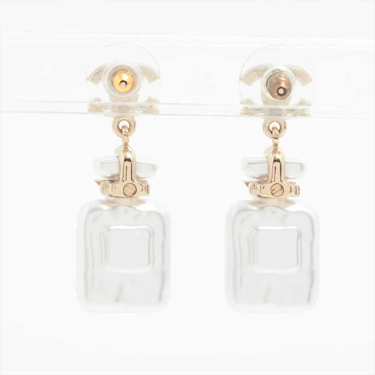 Coco Mark Star B23S Earrings (Pair) GP x Rhinestone Gold — view 2