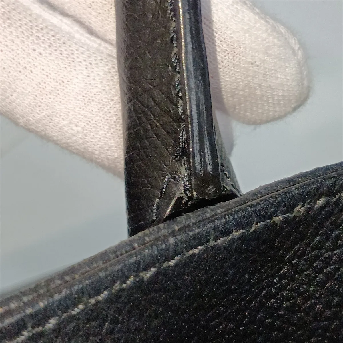 Executive Leather 2-Way Tote Bag, Black with Gold Hardware, Item No. 11929053 (Serial Number 11) — view 12