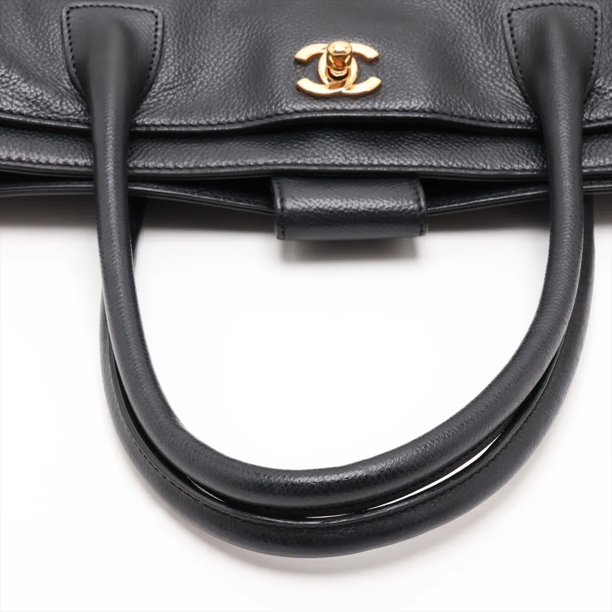 Executive Leather 2-Way Tote Bag, Black with Gold Hardware, Item No. 11929053 (Serial Number 11) — view 5