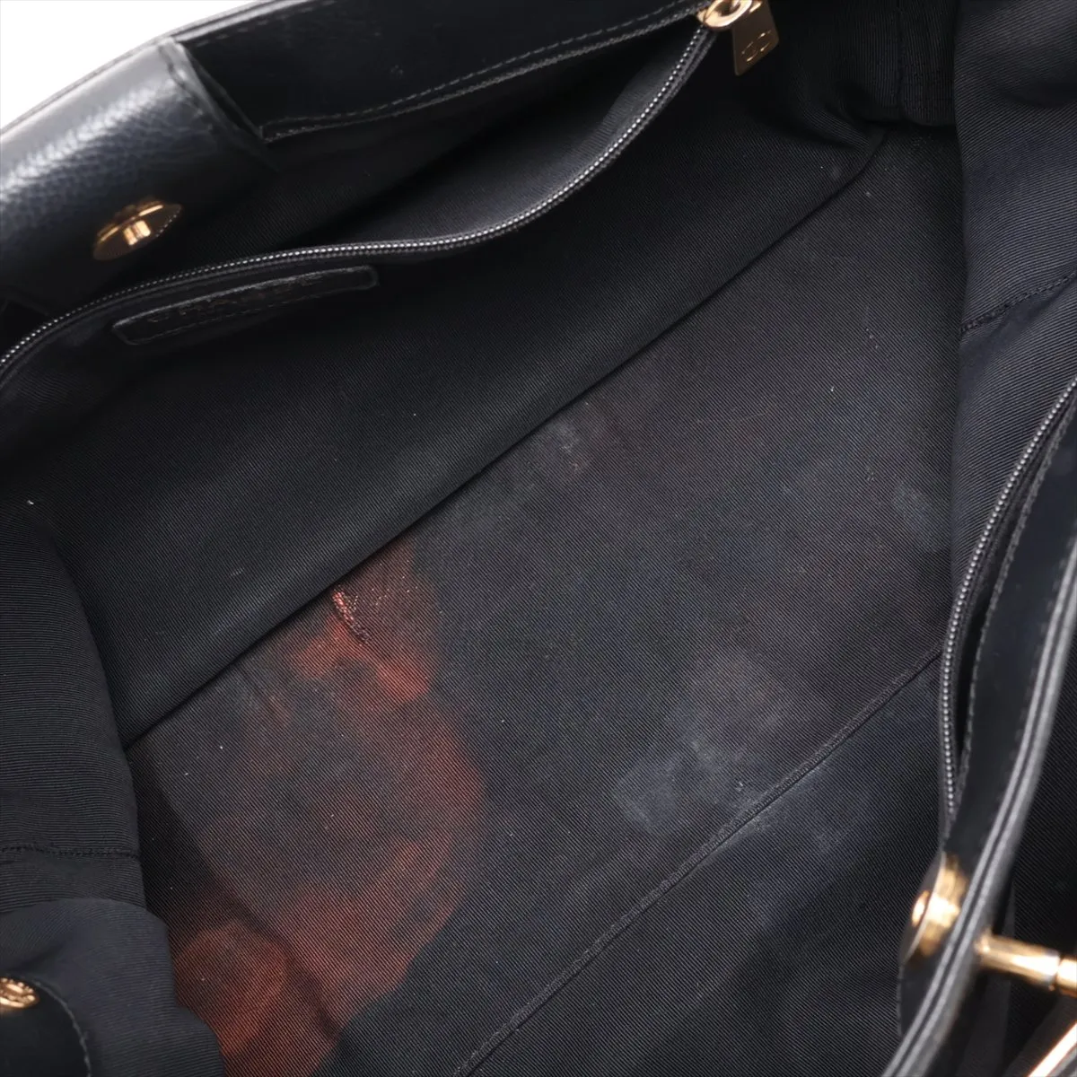 Executive Leather 2-Way Tote Bag, Black with Gold Hardware, Item No. 11929053 (Serial Number 11) — view 8