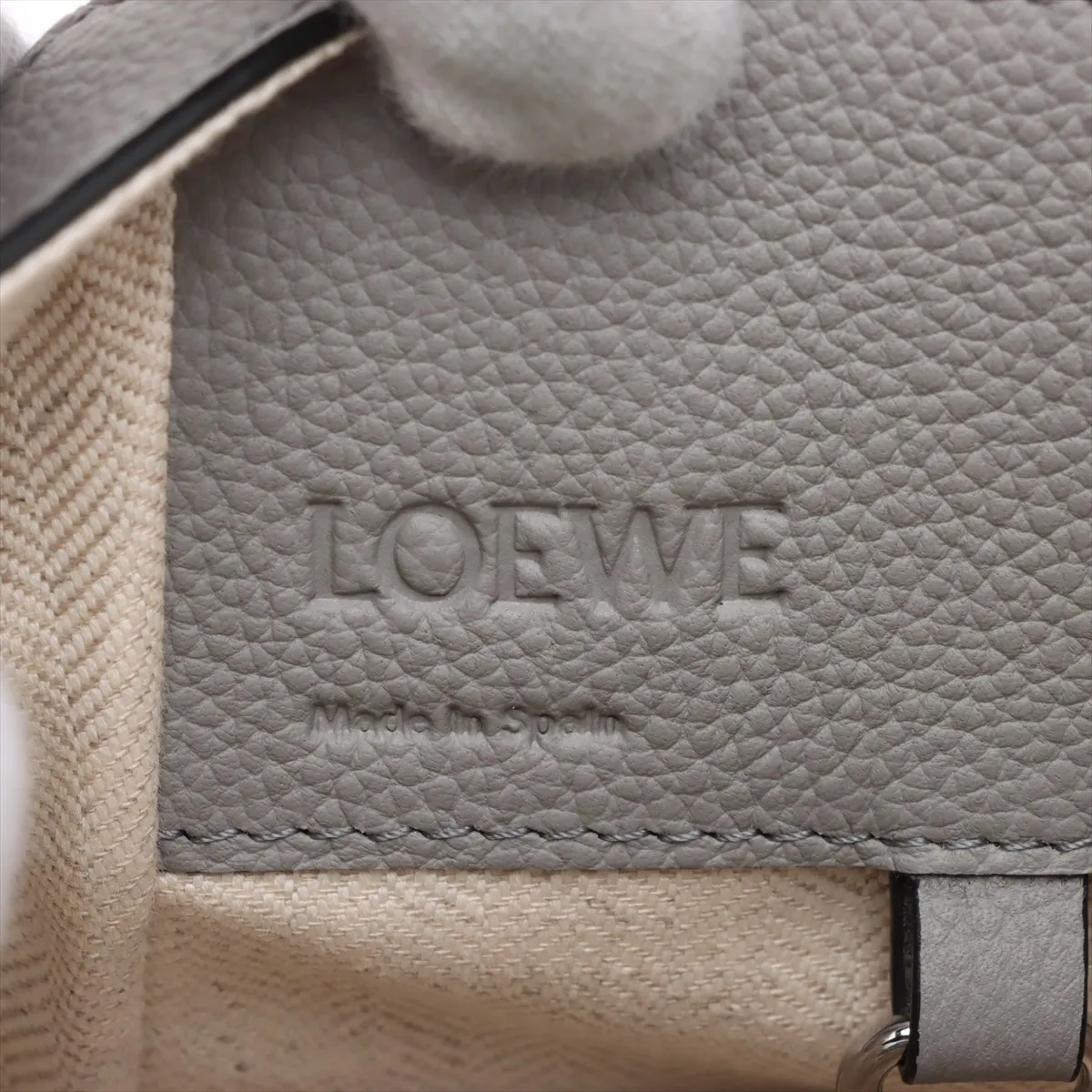 Hammock Compact Leather 2-Way Handbag, Gray — view 11