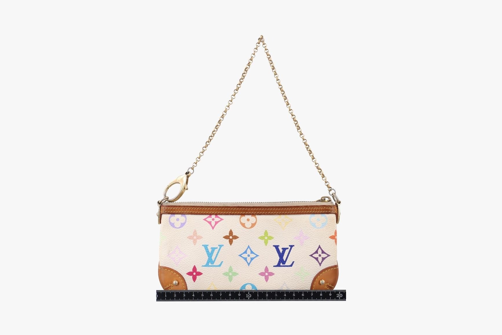 Pochette Mila MM Monogram Multicolor Blanc — view 2