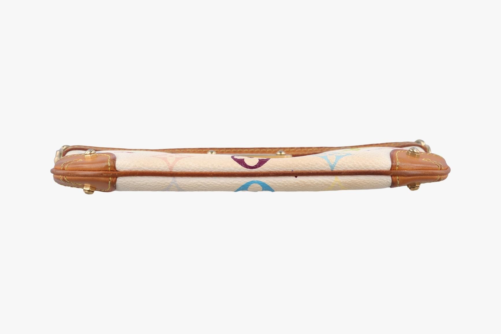 Pochette Mila MM Monogram Multicolor Blanc — view 3