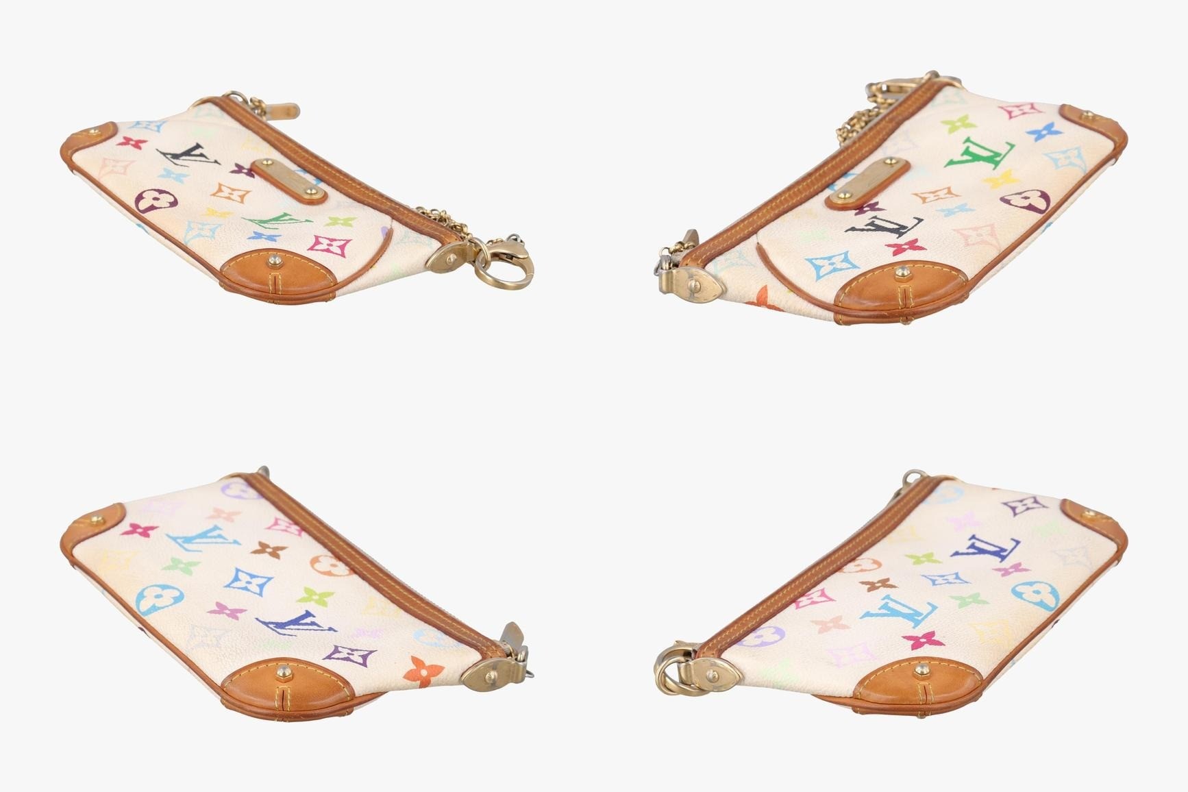 Pochette Mila MM Monogram Multicolor Blanc — view 4