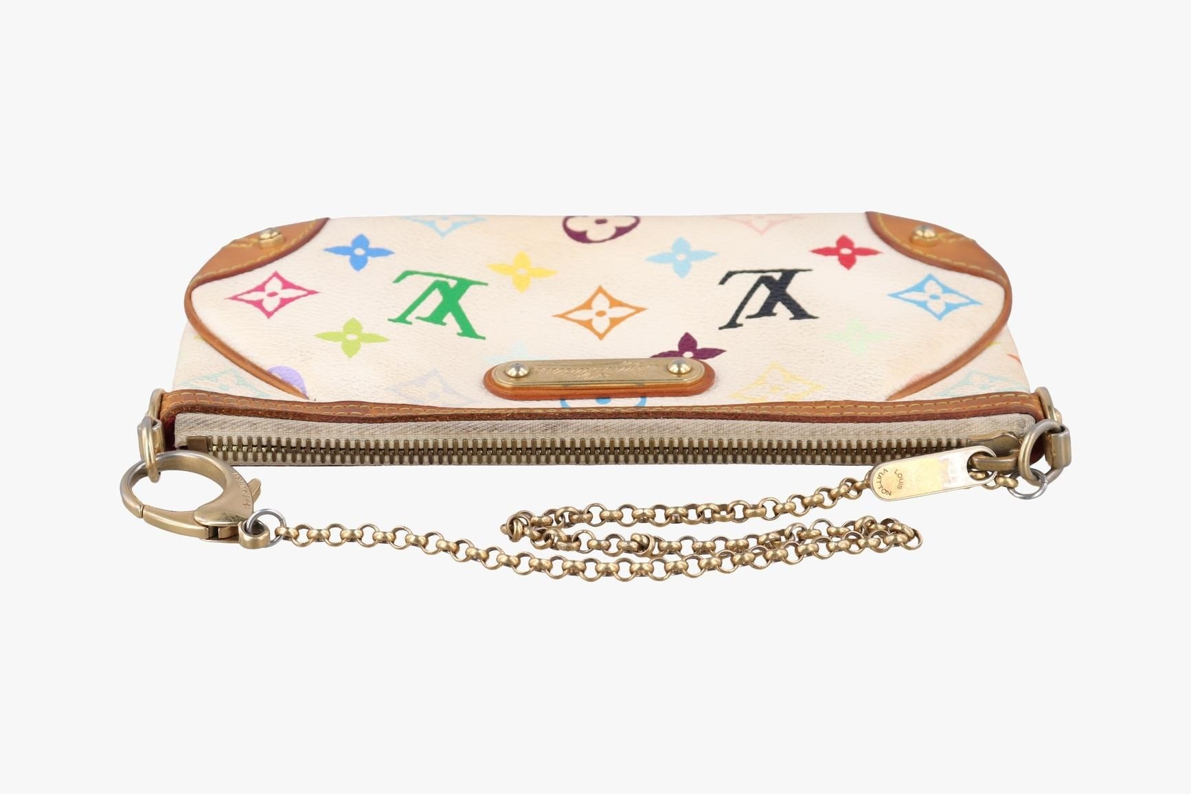 Pochette Mila MM Monogram Multicolor Blanc — view 5