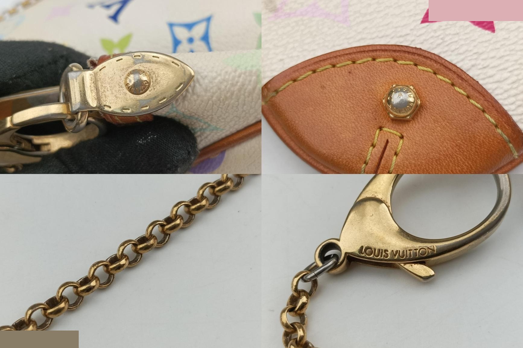 Pochette Mila MM Monogram Multicolor Blanc — view 10