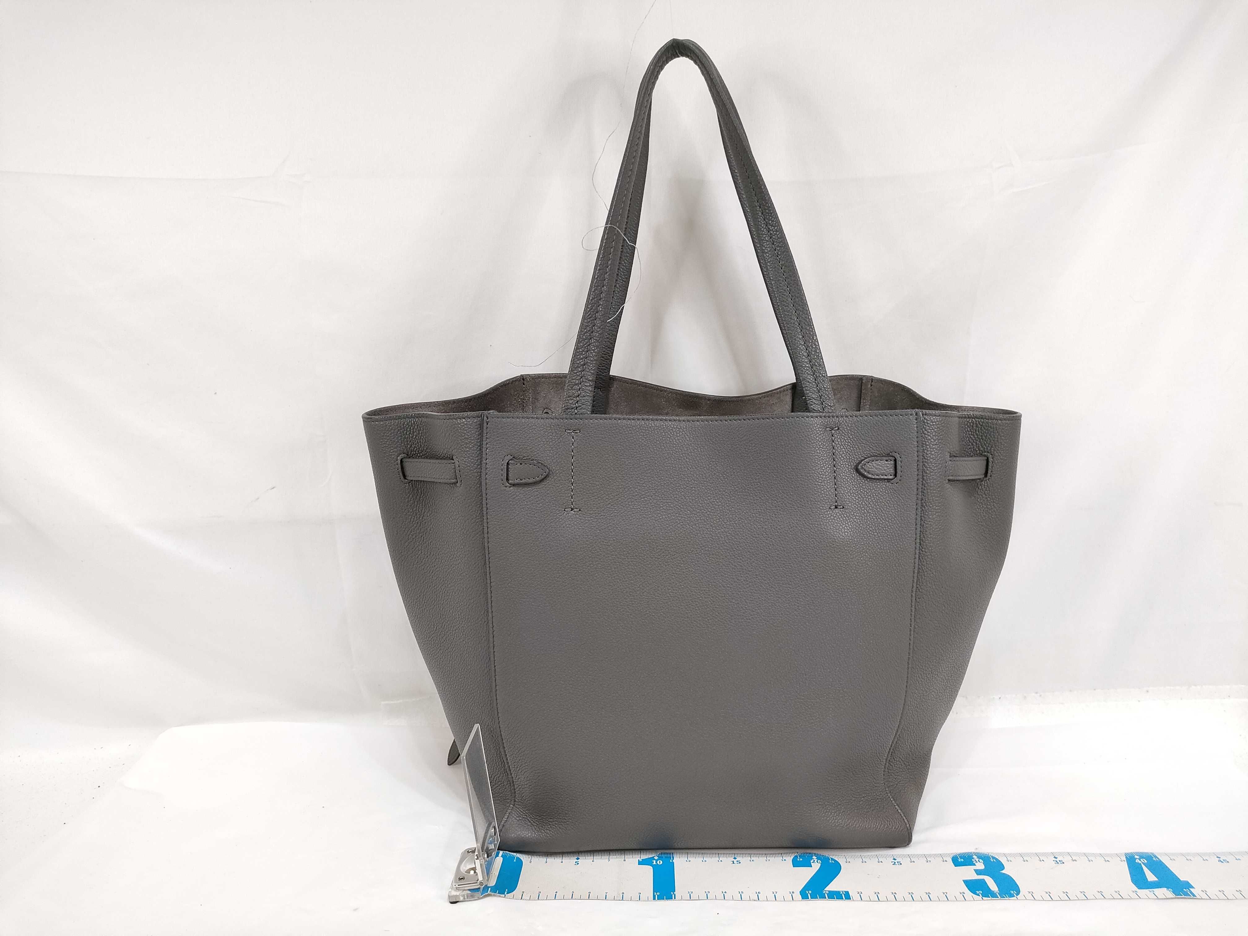 Cabas Phantom Small Leather Tote Bag, Greige, 189023 (Handbag) — view 2