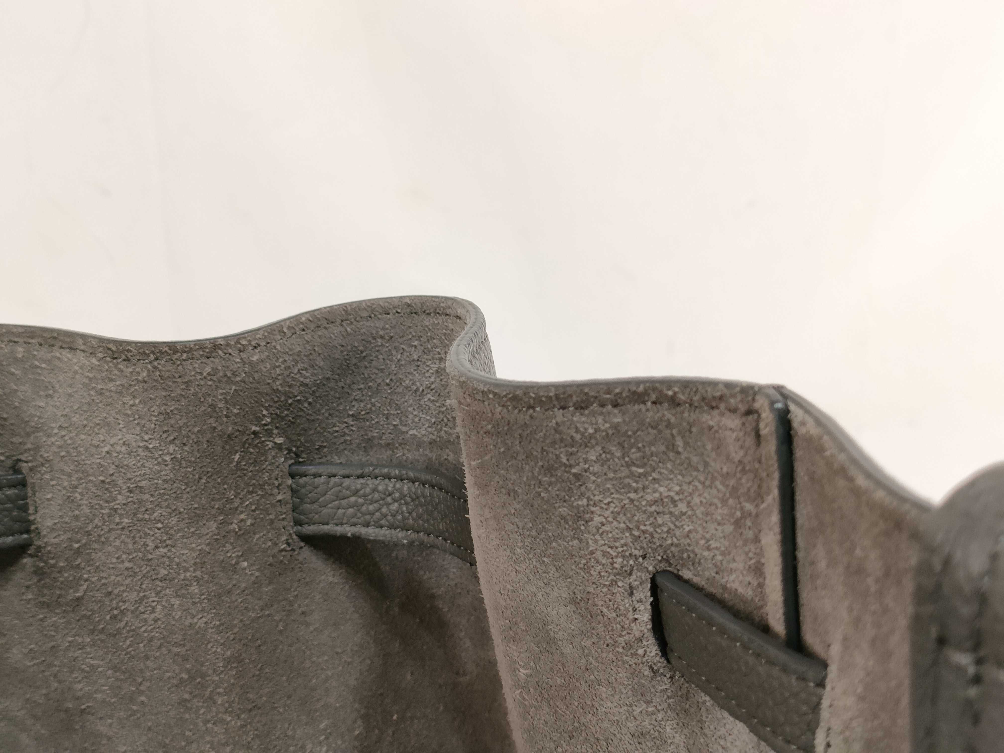 Cabas Phantom Small Leather Tote Bag, Greige, 189023 (Handbag) — view 13