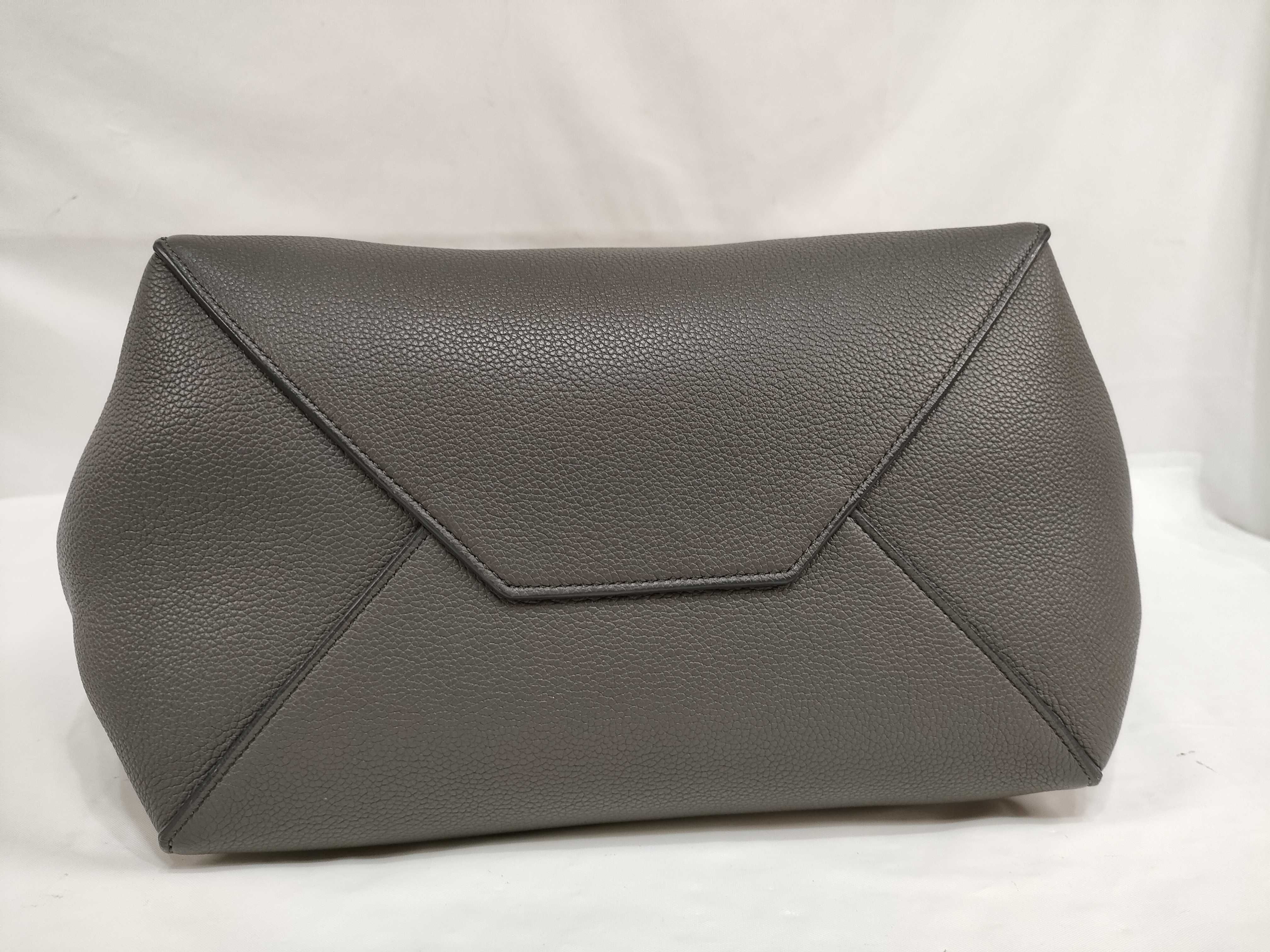 Cabas Phantom Small Leather Tote Bag, Greige, 189023 (Handbag) — view 8
