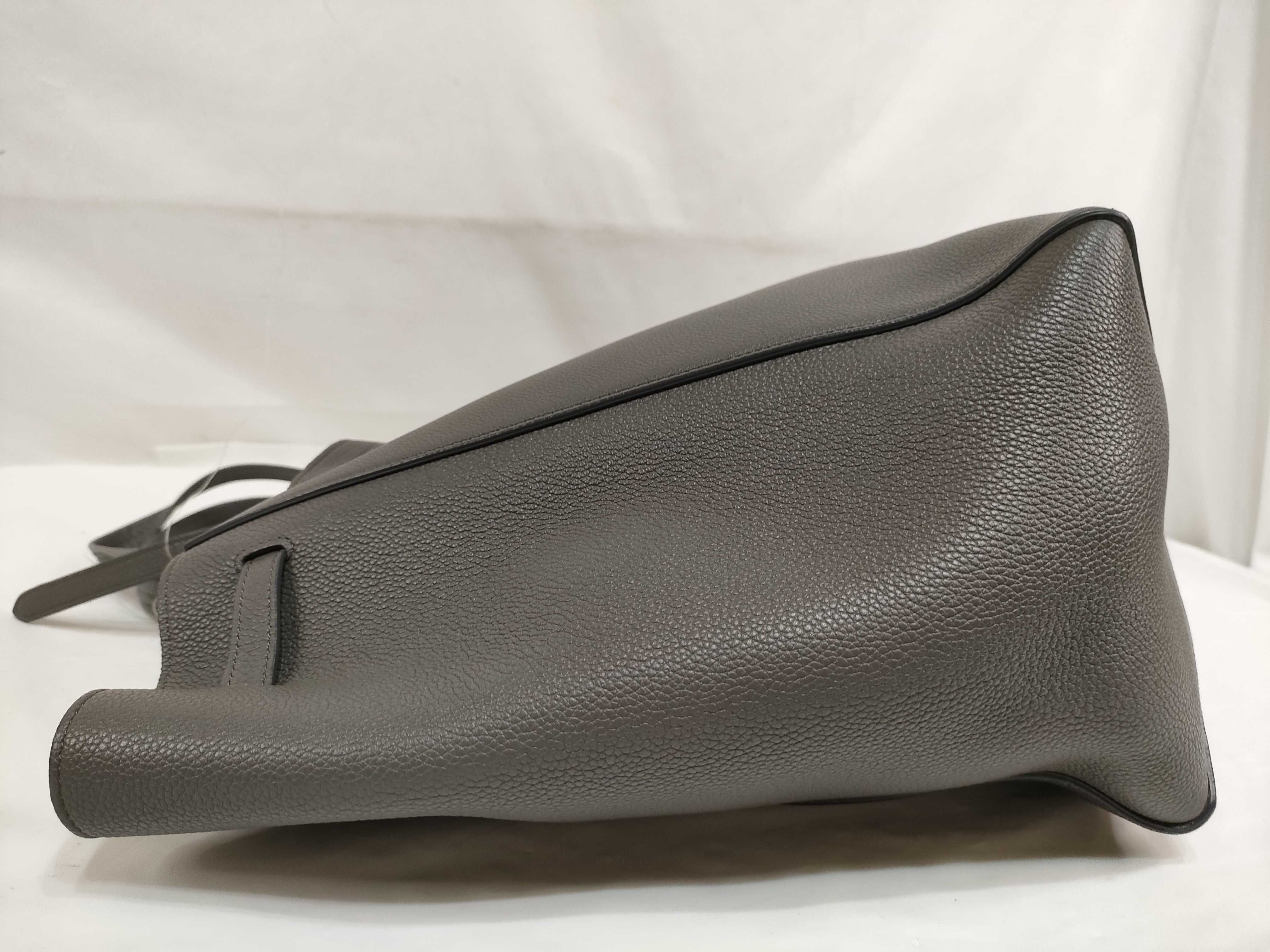 Cabas Phantom Small Leather Tote Bag, Greige, 189023 (Handbag) — view 9