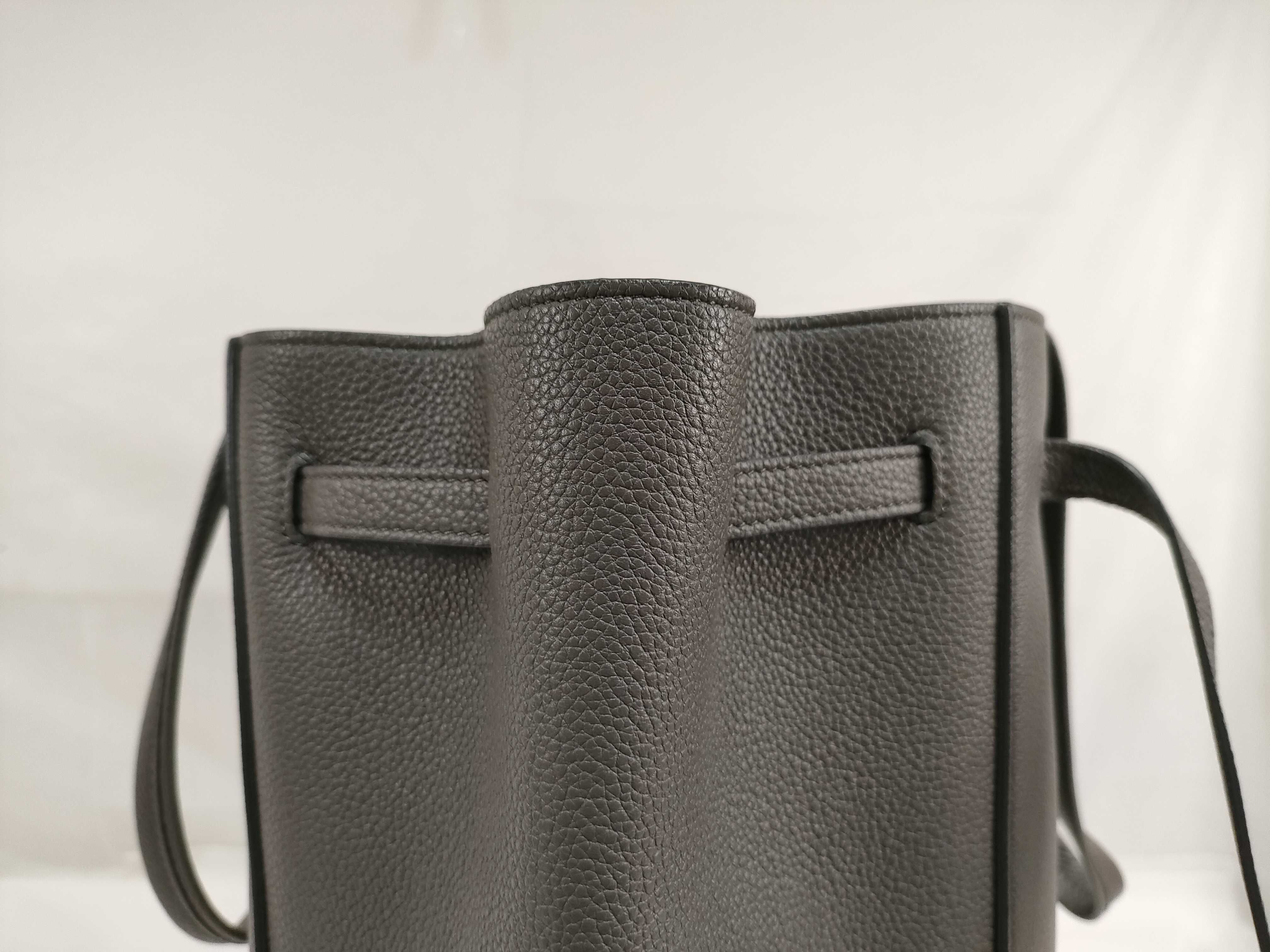 Cabas Phantom Small Leather Tote Bag, Greige, 189023 (Handbag) — view 10